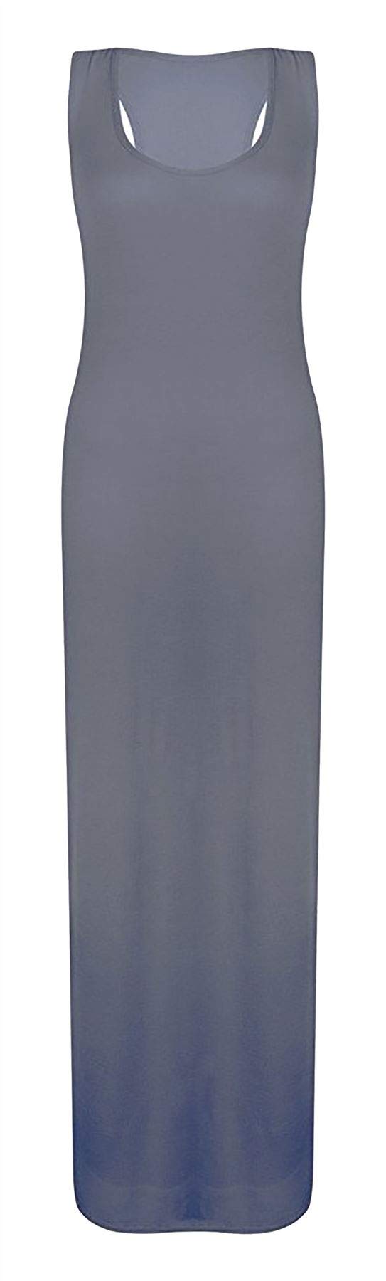 My Choice Stuff Women's Stretchy Racerback Maxi Dress - Plain Sleeveless Plus Size (Small to 3X Large) - Perfect for Summer Vacations, Beach Cover-ups & Casual Outings