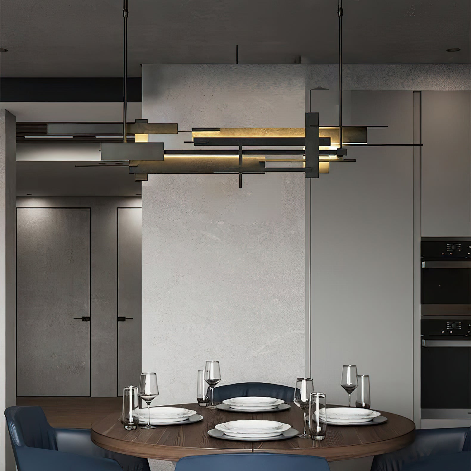 Eithne Modern Planar Pendant Light - Sleek Minimalist Ceiling Lighting Fixture for Dining Room, Kitchen Island, Bedroom, and Living Room Decor