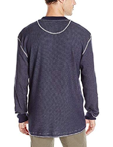 Wrangler Authentics Men's Long Sleeve Waffle Henley Shirt - Comfortable Thermal Top for Casual Wear, Outdoor Activities & Layering in Cold Weather