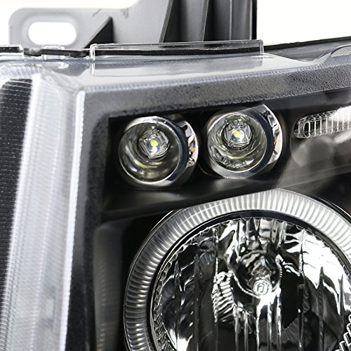Spec-D Tuning 2LHP-SIV07JM-TM Black LED Projector Headlights for Chevy Silverado - High-Performance Lighting for Night Driving & Off-Road Adventures