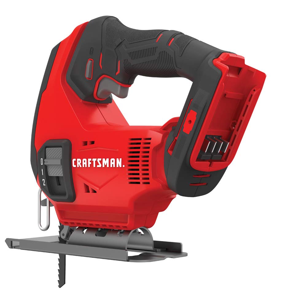 CRAFTSMAN V20 Cordless Jig Saw - 3 Orbital Settings, 2,500 SPM, Bare Tool (CMCS600B) - Perfect for Woodworking, DIY Projects & Home Renovations