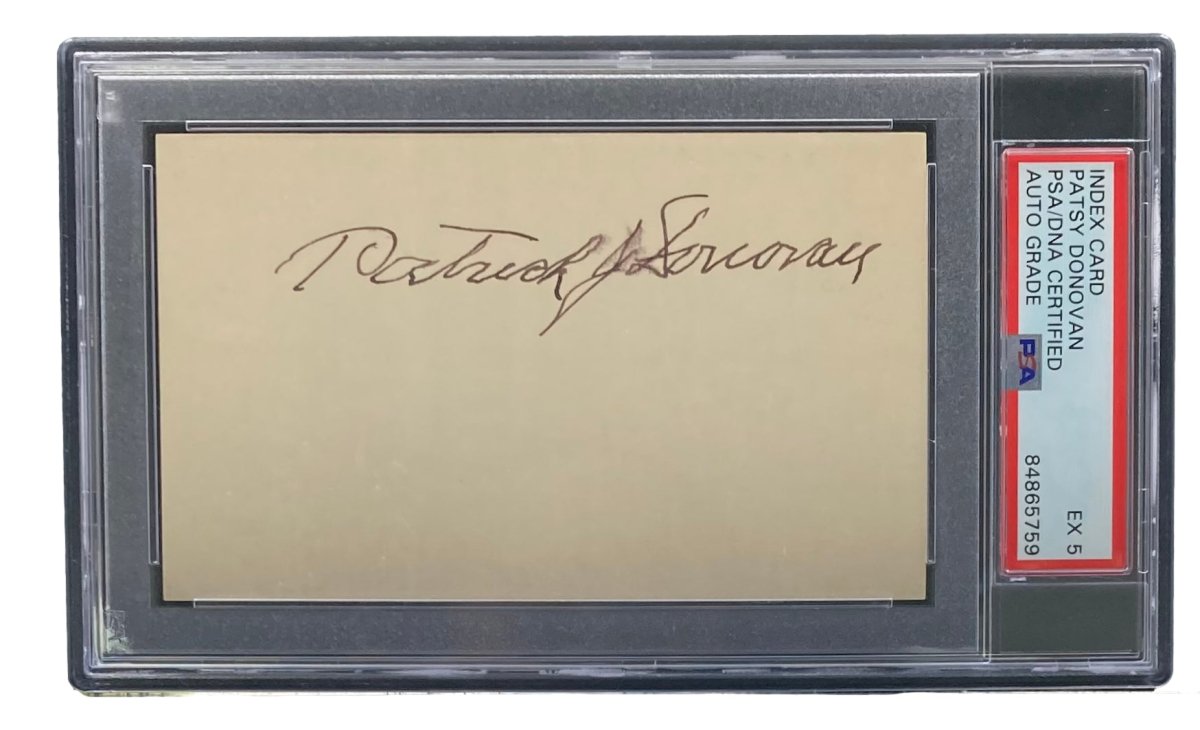 Patsy Donovan Autographed Pittsburgh Pirates 3x5 Index Card - PSA/DNA Certified EX 5 - Vintage Baseball Memorabilia for Collectors & Sports Fans