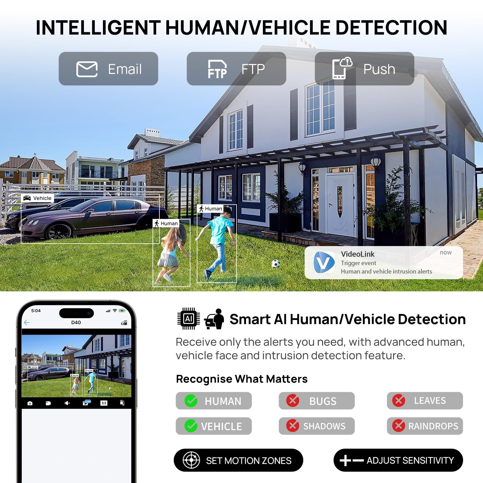 Hikvision 8MP PoE IP Security Camera Outdoor - 4K Ultra HD, Built-in Microphone, 2.8mm Lens, Smart Human/Vehicle Detection, 98ft IR Night Vision, H.265+, IP67 Weatherproof - Ideal for Home Security, Business Surveillance & Outdoor Monitoring