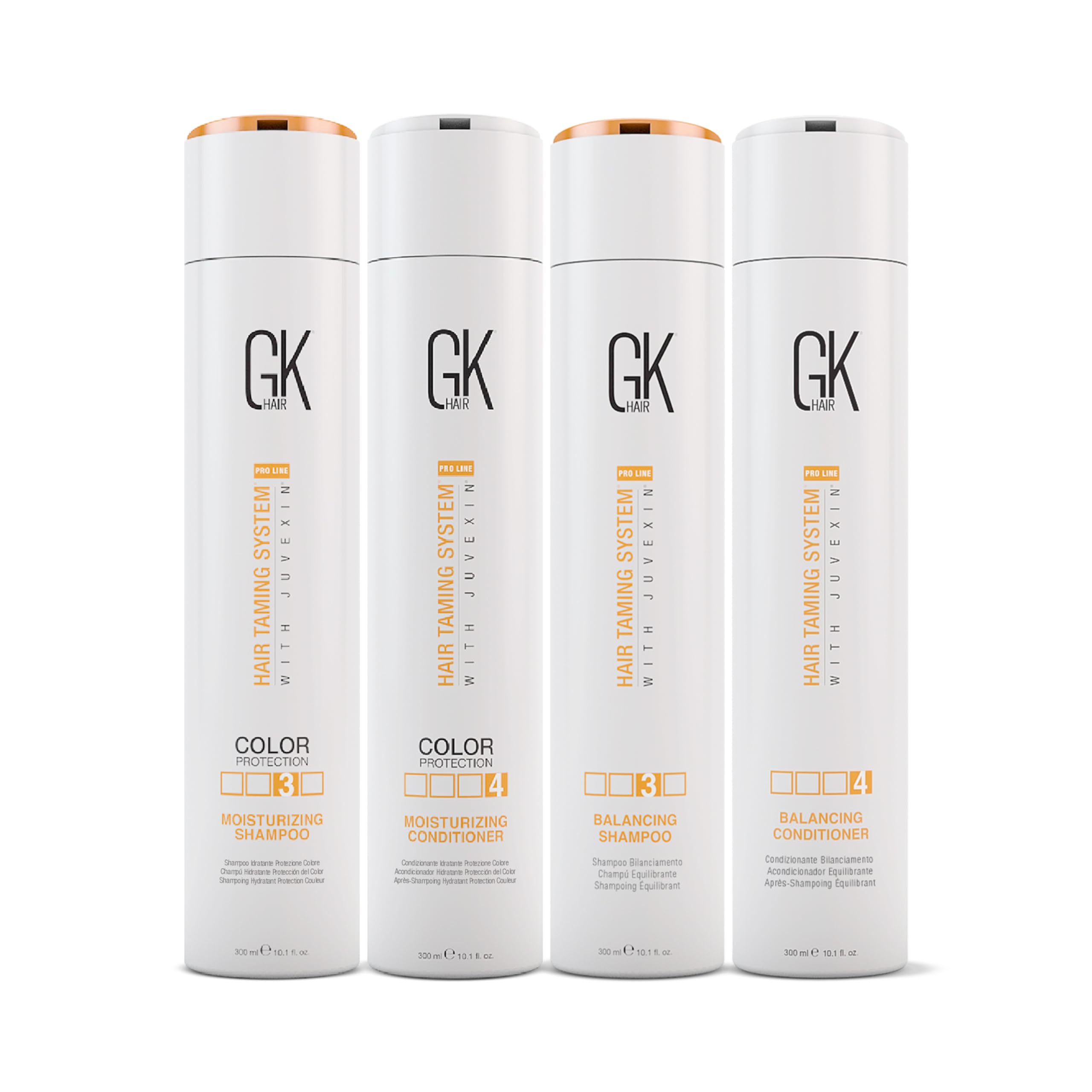 GK HAIR Global Keratin Balancing & Moisturizing Shampoo and Conditioner Set (10.1 Fl Oz Each) - Hydrating Hair Care for Dry, Damaged Hair - Perfect for Salon-Quality Treatment at Home