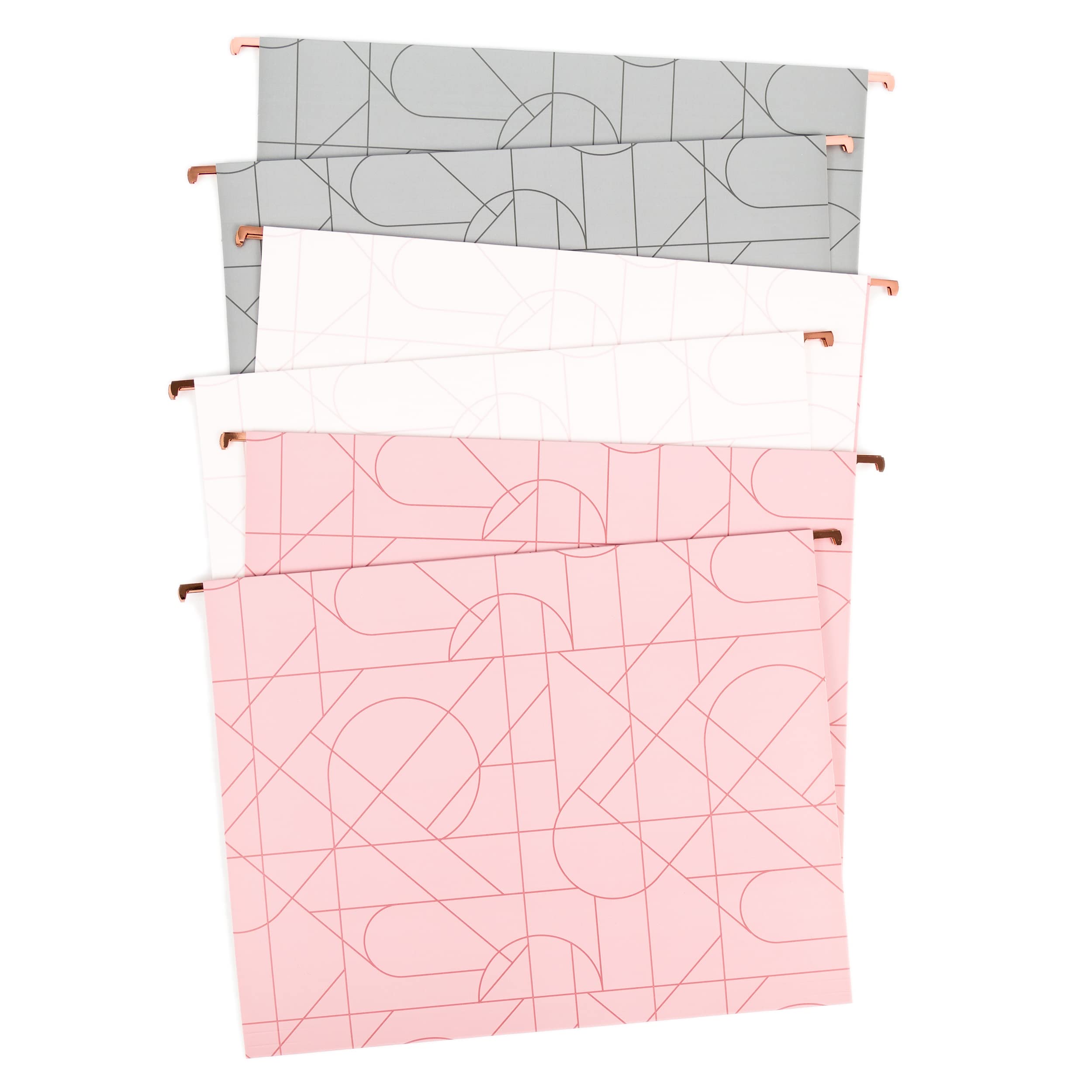 U Brands Hanging File Folders - Modern & Pretty Office Organizers, 6-Pack for Home, School, and Office Organization | Letter Size File Folders for Documents, Papers, and Filing Systems