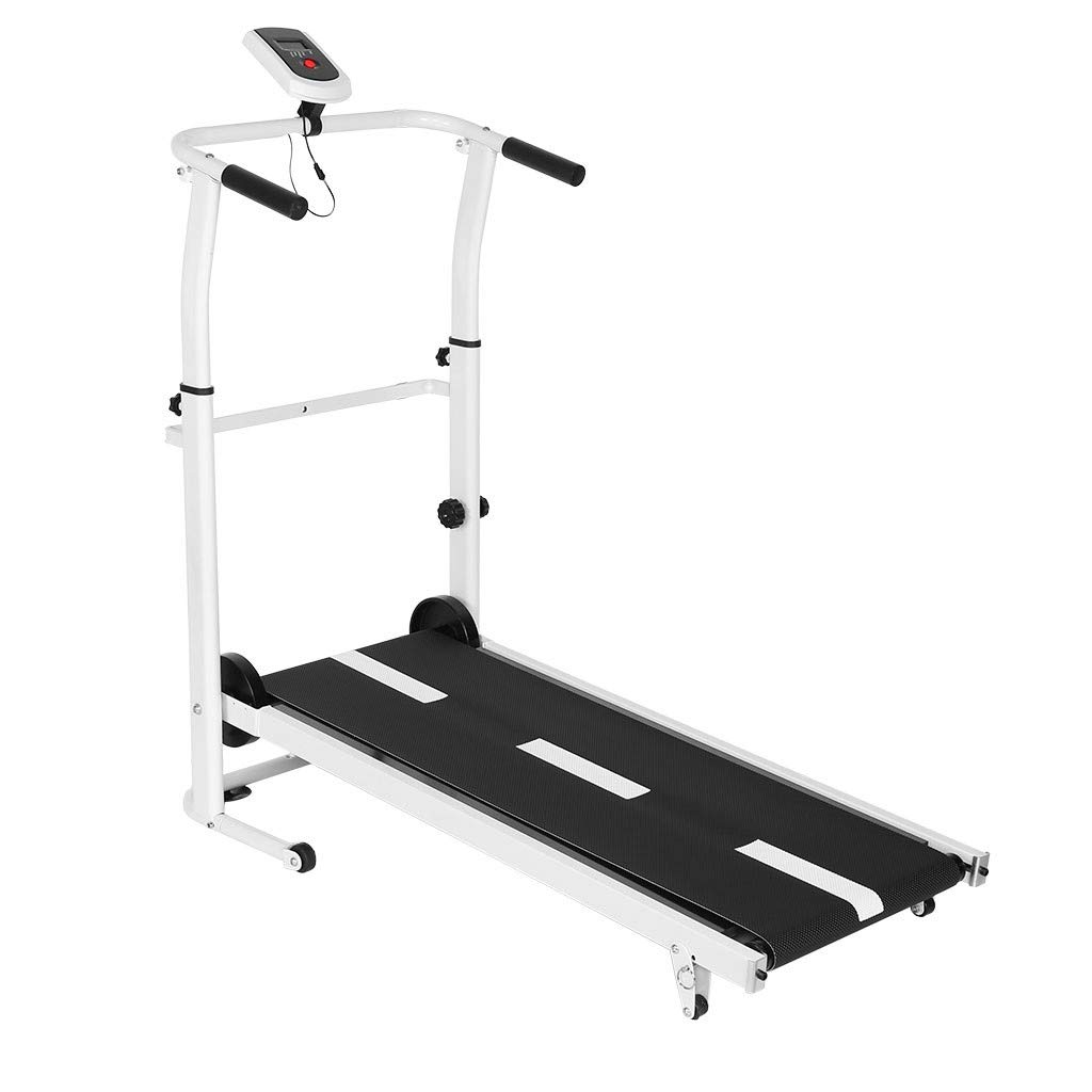 Foldable Manual Treadmill for Home Cardio Workout - Incline Running Machine with LED Display, Lightweight & Space-Saving - Perfect for Small Spaces, Home Gym & Apartment Fitness