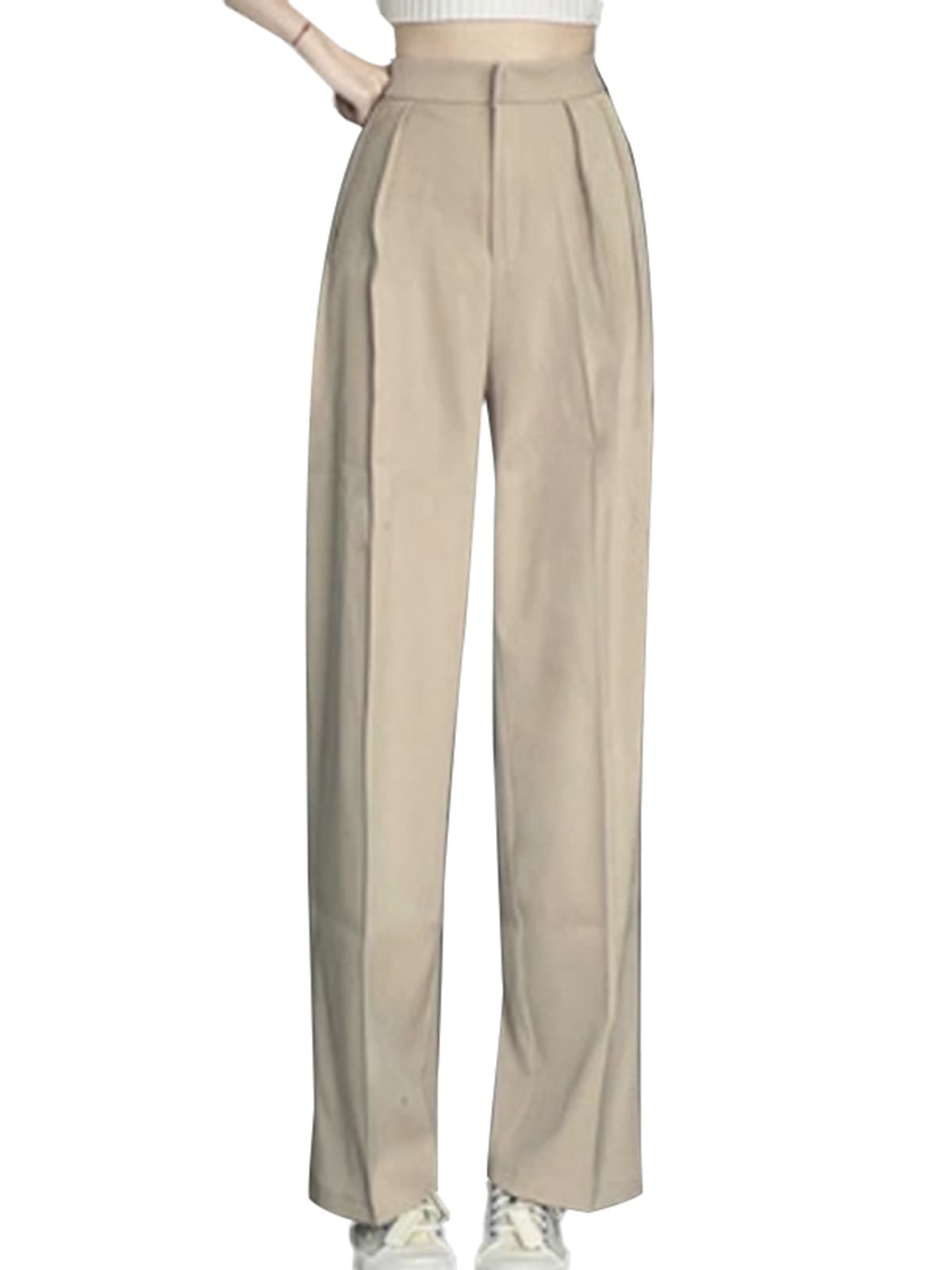 VONDA Women's High Waist Wide Leg Palazzo Pants - Casual & Office Trousers for Work, Business, and Everyday Wear | Comfortable Stretch Fabric for Professional and Leisure Occasions