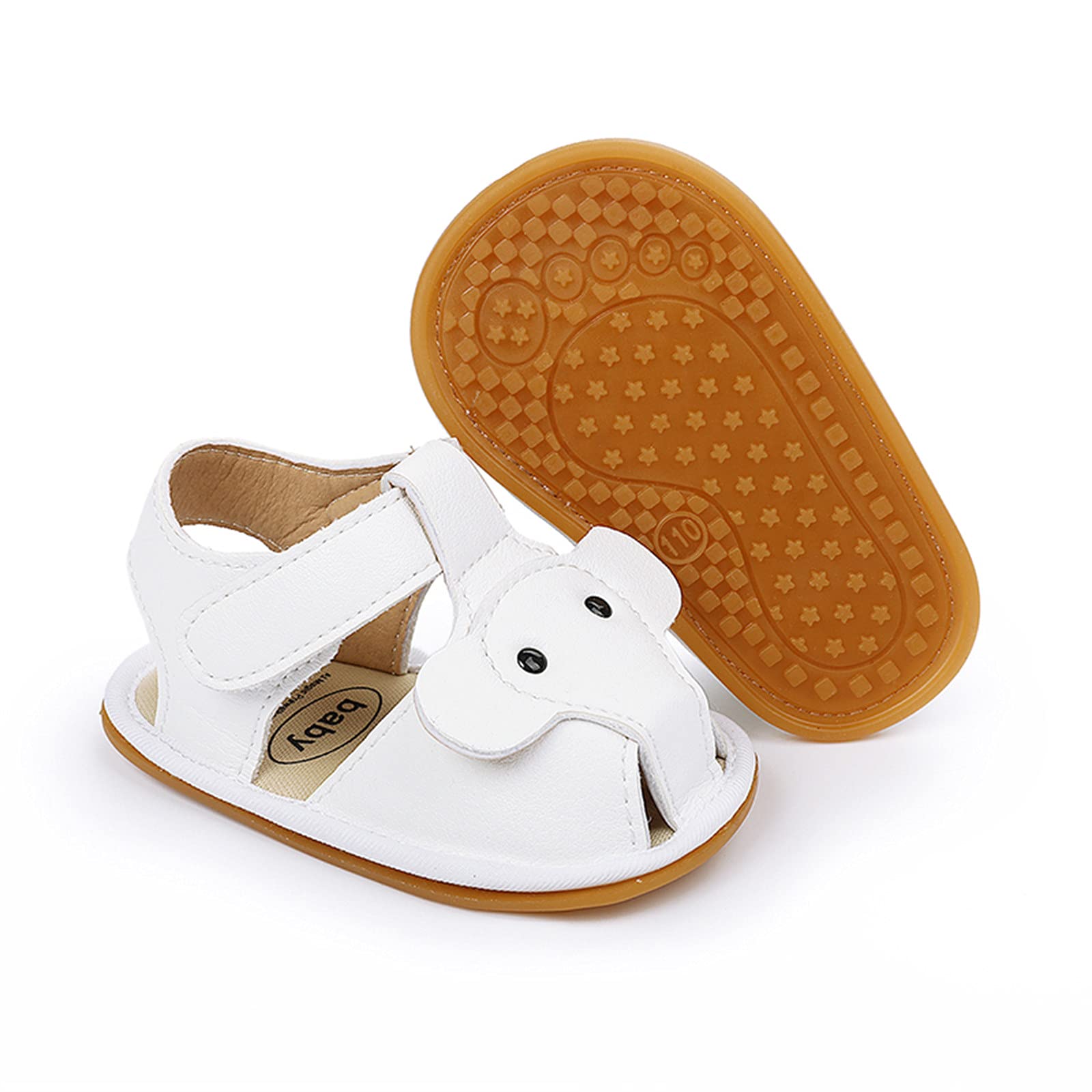 Toddler Girls Sandals - Cute Elephant Design Beach Sandals for Baby Girls, Soft Sole Prewalker Shoes for Summer | Perfect for Beach Outings, Playdates & Warm Weather