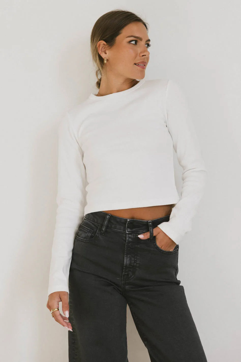Hallie Top in Ivory - Women's Elegant Blouse for Casual & Office Wear | Final Sale