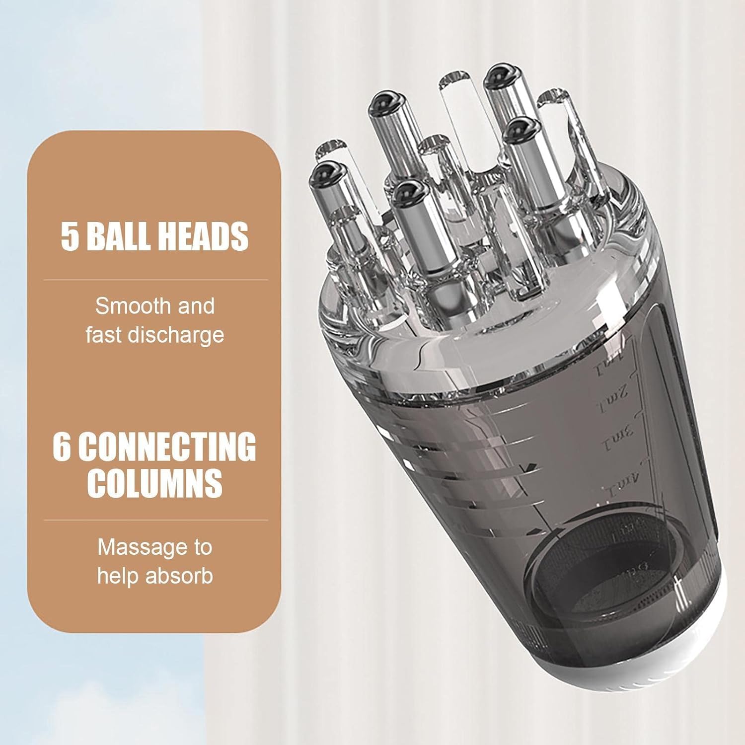 EARTHCONE Refillable 6ml Hair Oil Applicator Bottle with Roller Ball - Portable Hair Root Comb for Scalp Treatment, DIY Hair Care at Home & Travel (1 Piece) - Perfect for Hair Growth Serums, Essential Oils & Leave-in Treatments