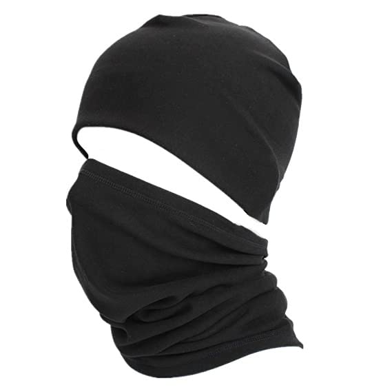 PrimeBox Biker Accessories Set - 3-Pack Reusable Cotton Face Mask, Head Cap, Arm Sleeves & Gloves Combo for Dust, UV Protection - Black | Perfect for Motorcycling, Cycling & Outdoor Activities