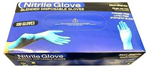 1000 Pack Disposable Nitrile Gloves - Powder Free, Latex Free, Synthetic Blend, Light Blue, Medium Size - Ideal for Medical, Cleaning, Food Handling & Industrial Use