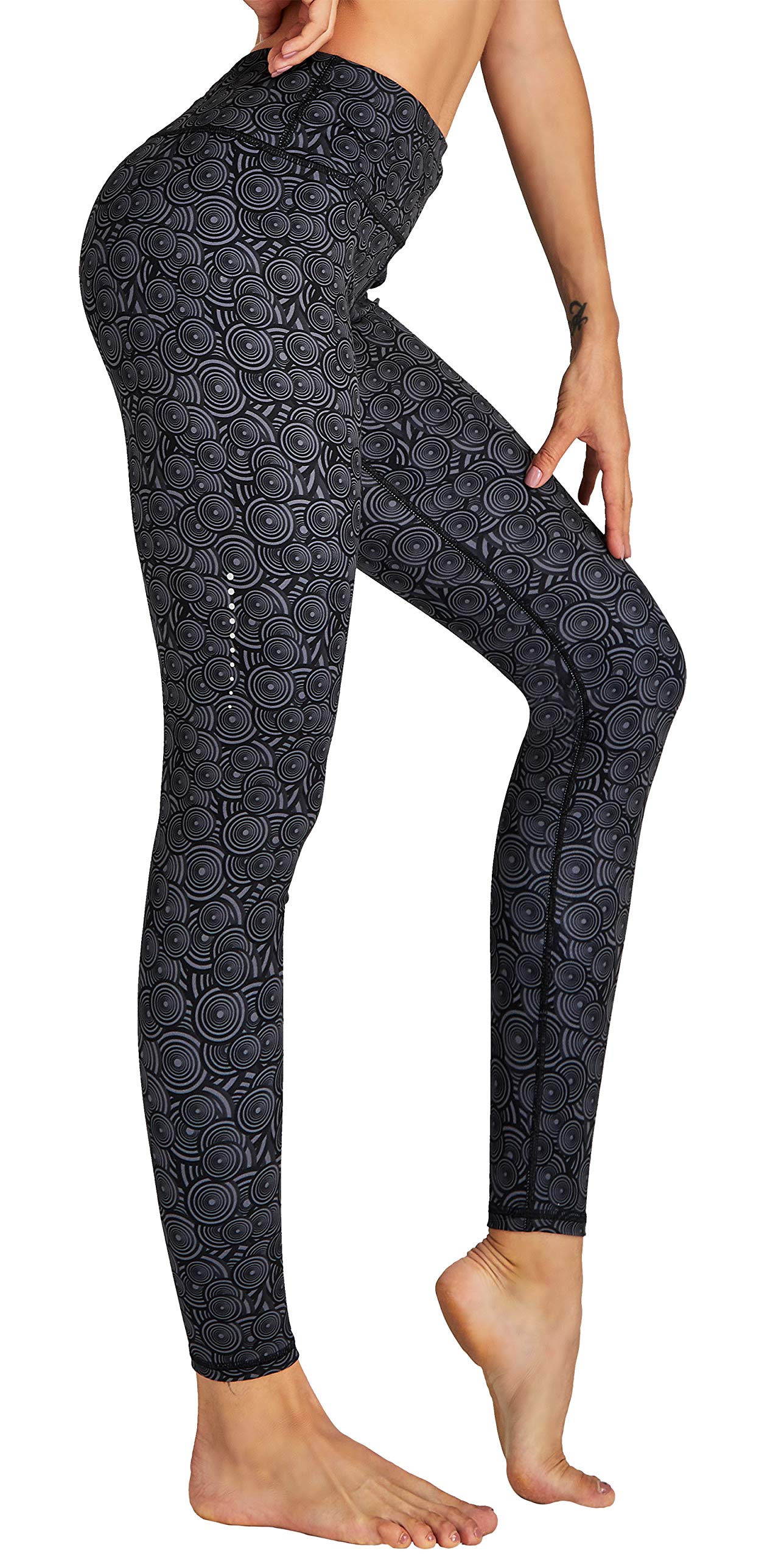 COOLOMG Women's High-Waisted Yoga Leggings with Hidden Pockets - Breathable Workout Tights for Running, Gym & Lounge Wear - Plus Size Activewear for Yoga, Pilates & Daily Comfort