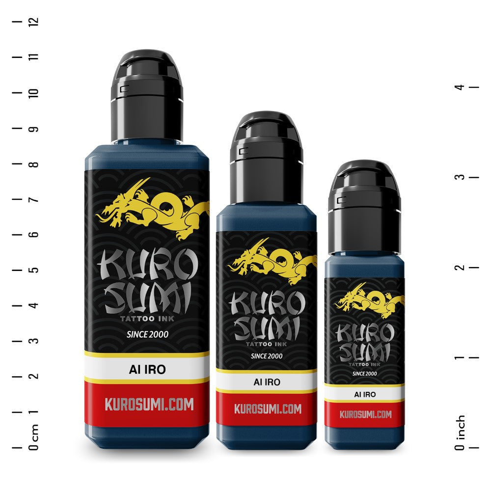 Kuro Sumi Ai Iro Tattoo Ink - Premium Black & Blue Tattoo Ink for Professional Artists - Perfect for Sleeves, Portraits & Detailed Tattoo Work