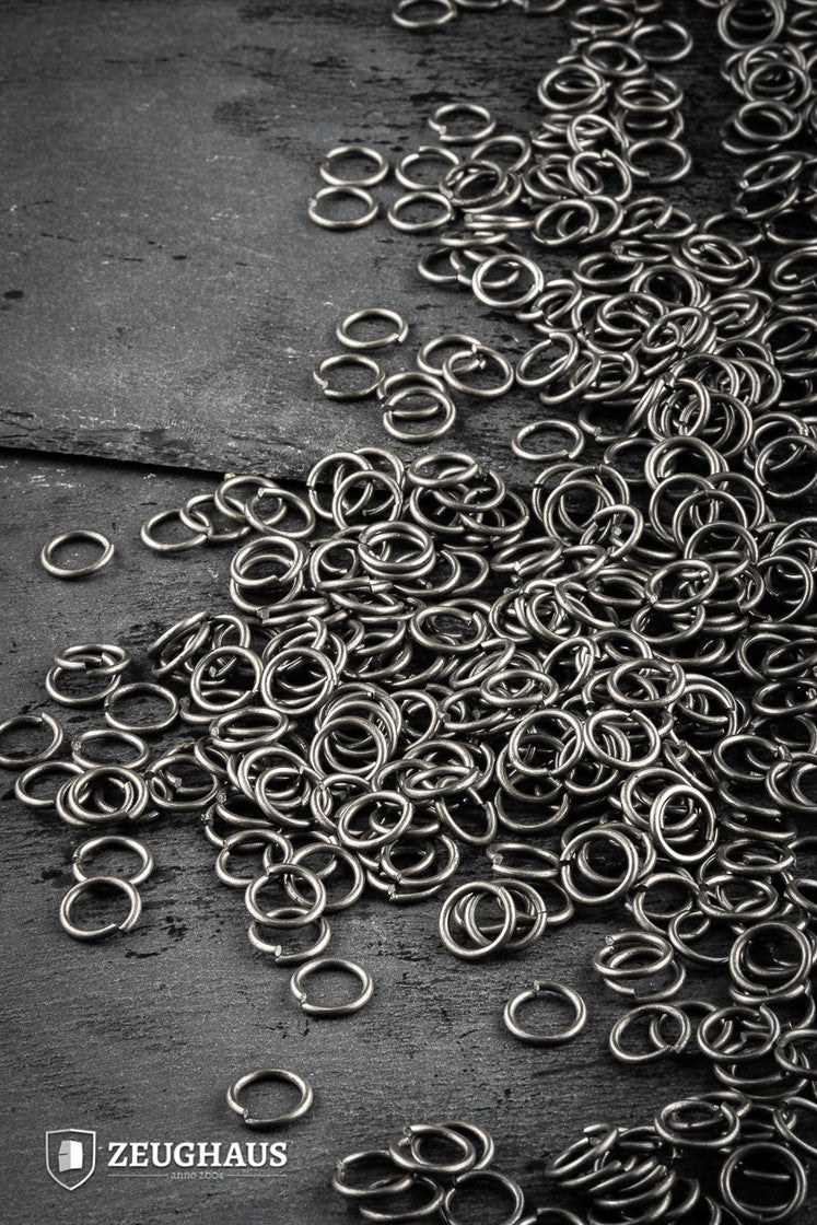 9mm Loose Round Steel Rings - 1kg Oiled for Jewelry Making, DIY Crafts & Industrial Use - Perfect for Chainmail, Keychains & Decorative Projects