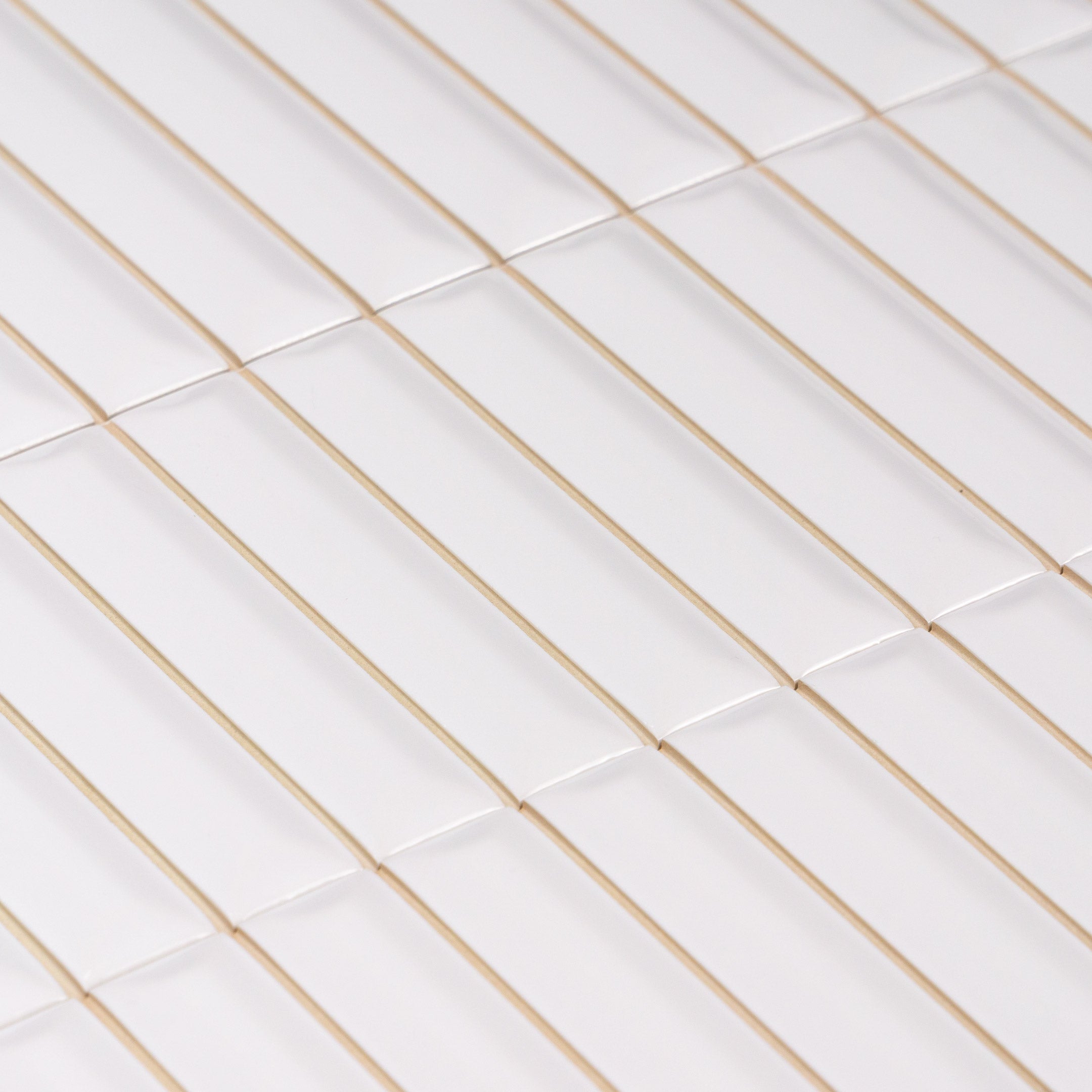 Hashira Curve Kit Kat Fluted Wall Tile - Decorative Ceramic Tiles for Kitchen Backsplash & Bathroom Accent Wall