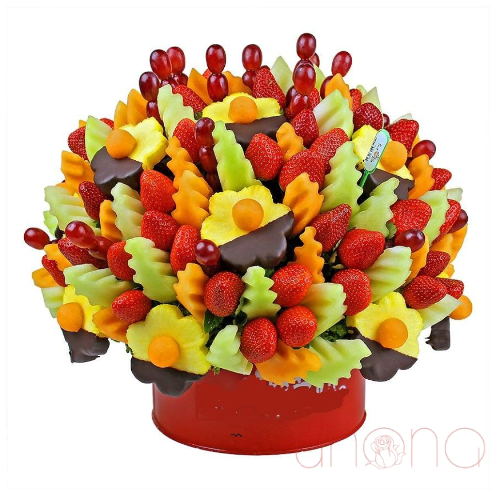 Fresh Fruit Bouquet Gift Box - Premium Assorted Fruits Arrangement for Birthdays, Anniversaries & Special Occasions | Perfect as Corporate Gifts, Wedding Favors & Party Decorations