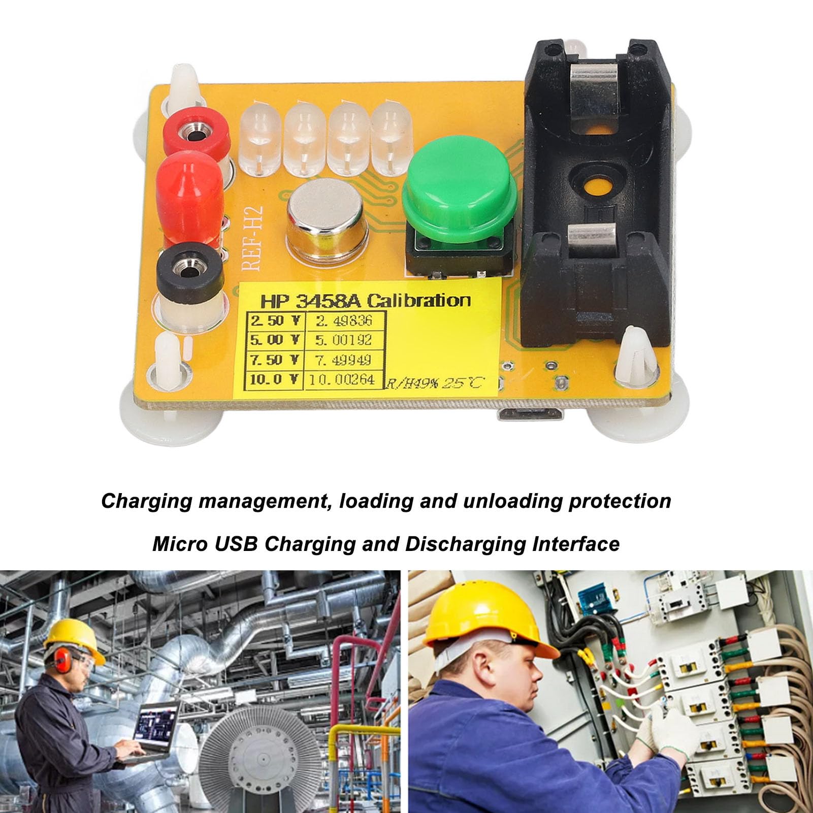 AD584K 4-Channel Programmable Voltage Reference Board - Micro USB Calibration Module for HP3458A 8.5-Digit Multimeter | Precision DC5V Benchmark Source | Ideal for Lab Testing & Electronic Equipment Calibration