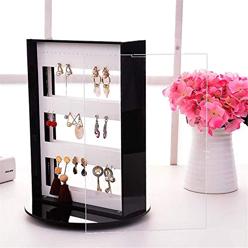 JF-XUAN Acrylic Jewelry Display Case - 23x32x21cm Wall Mount Earring Holder & Organizer for Stud Earrings - Perfect for Closet, Boutique, and Retail Store Jewelry Storage