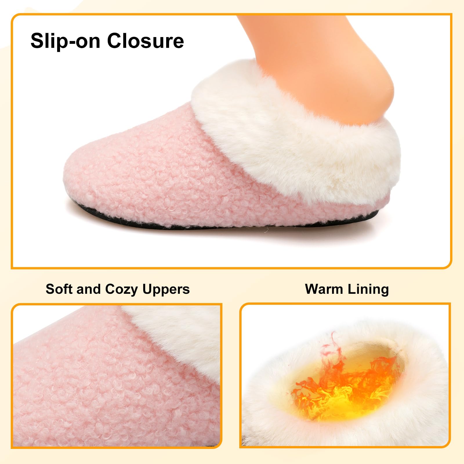 FEETCITY Toddler Slippers for Kids - Lightweight Indoor House Shoes for Boys & Girls - Perfect for Home Playtime