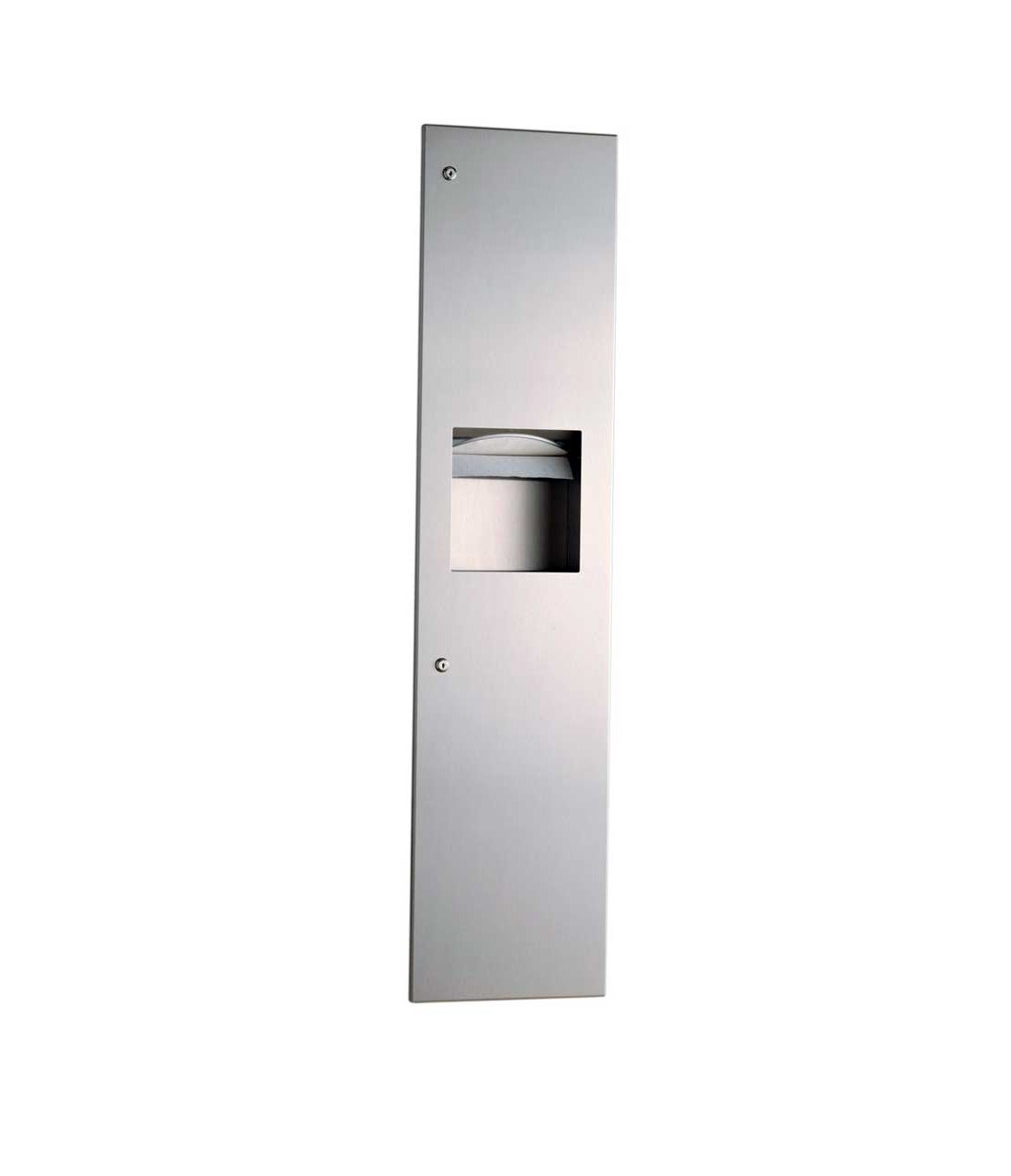 Bobrick Surface Mounted Paper Towel Dispenser with 3.8 Gallon Waste Receptacle - Commercial Washroom Equipment for Restaurants, Offices & Public Restrooms