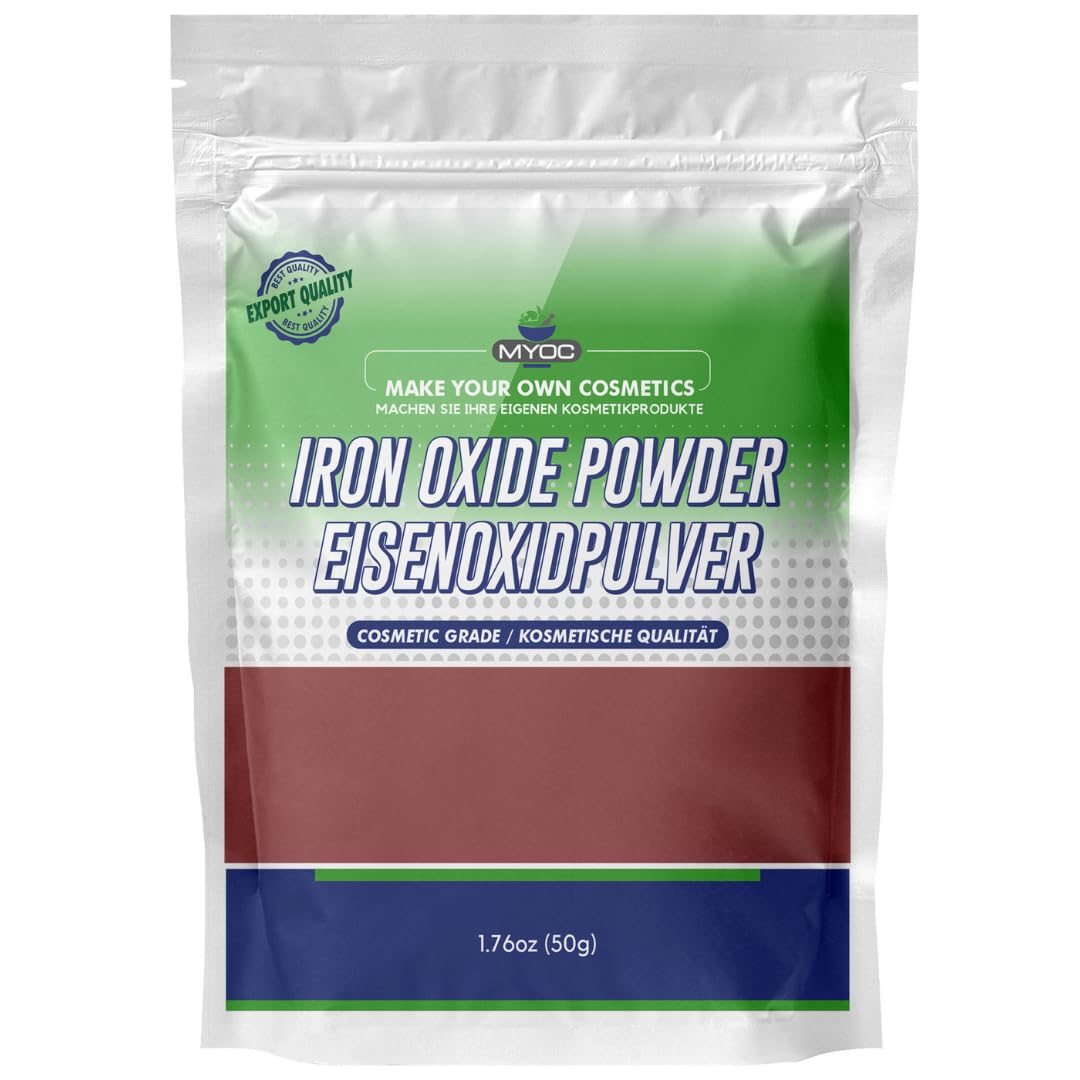 Myoc Iron Oxide Powder – 50 Gm (1.76 Oz) | Cosmetic Grade Pigment for Makeup, Sunscreen, Pottery & Slime | Natural Colorant for DIY Crafts, Soap Making & Art Projects