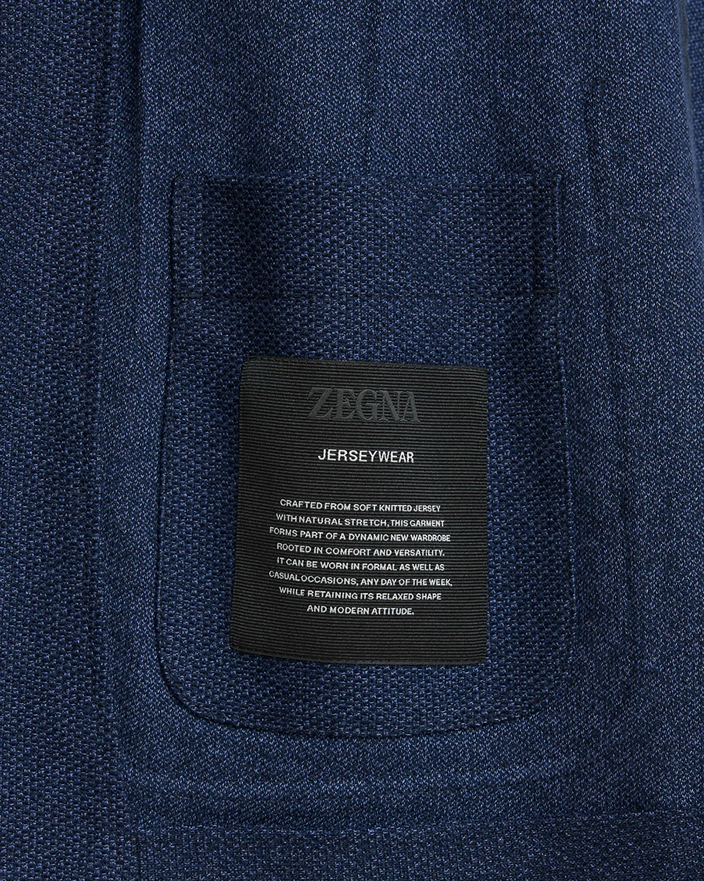 ZEGNA Navy Blue Jersey Jacket for Men - Lightweight Casual Blazer for Business & Travel - Perfect for Office, Dinner Dates & Outdoor Events