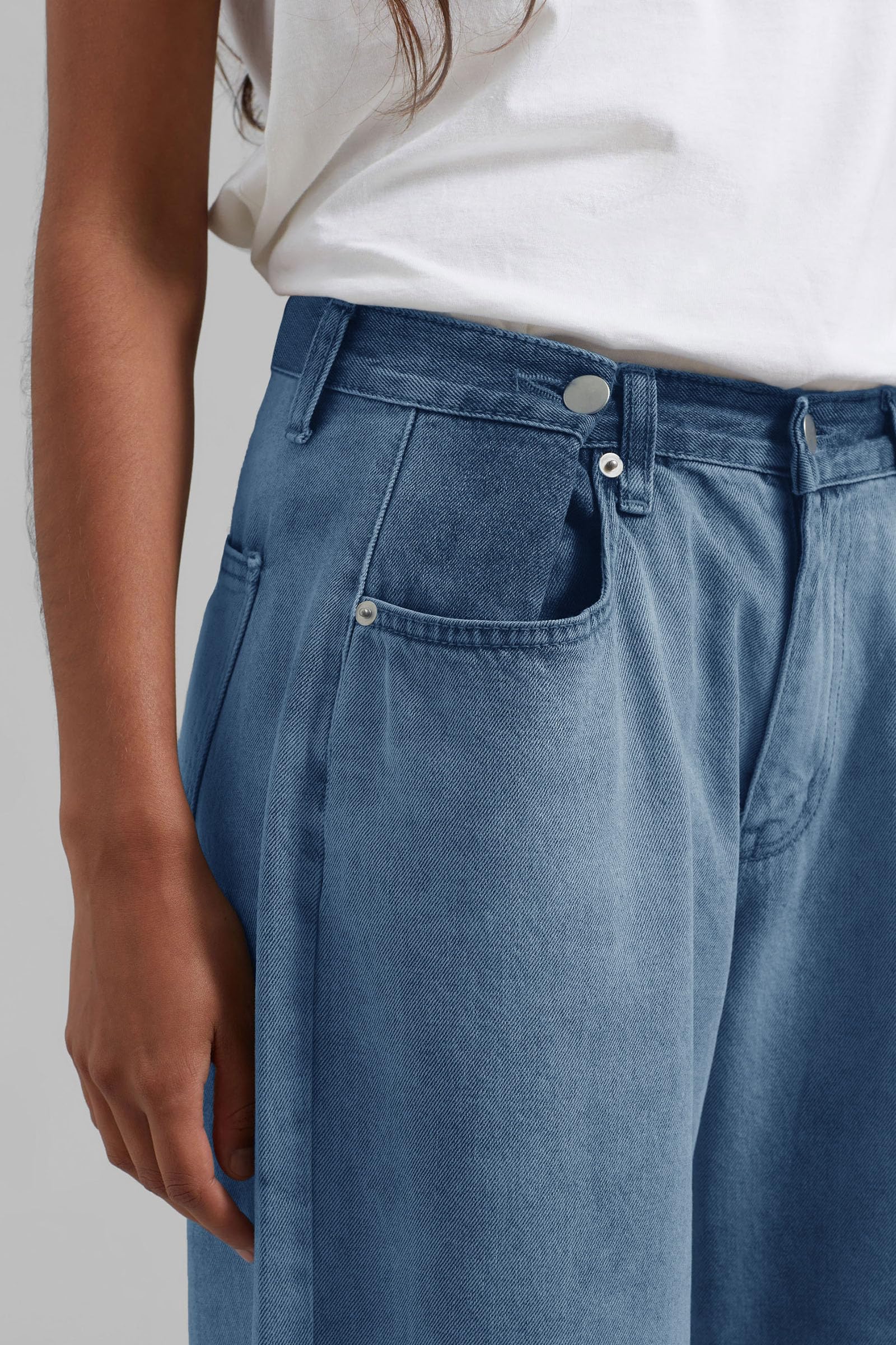 PLNOTME Women's Baggy Boyfriend Jeans - High Waisted Wide Leg Denim Pants with Pockets, Distressed Patchwork Design | Casual Streetwear, Weekend Outfits, Fashion Staple for Women