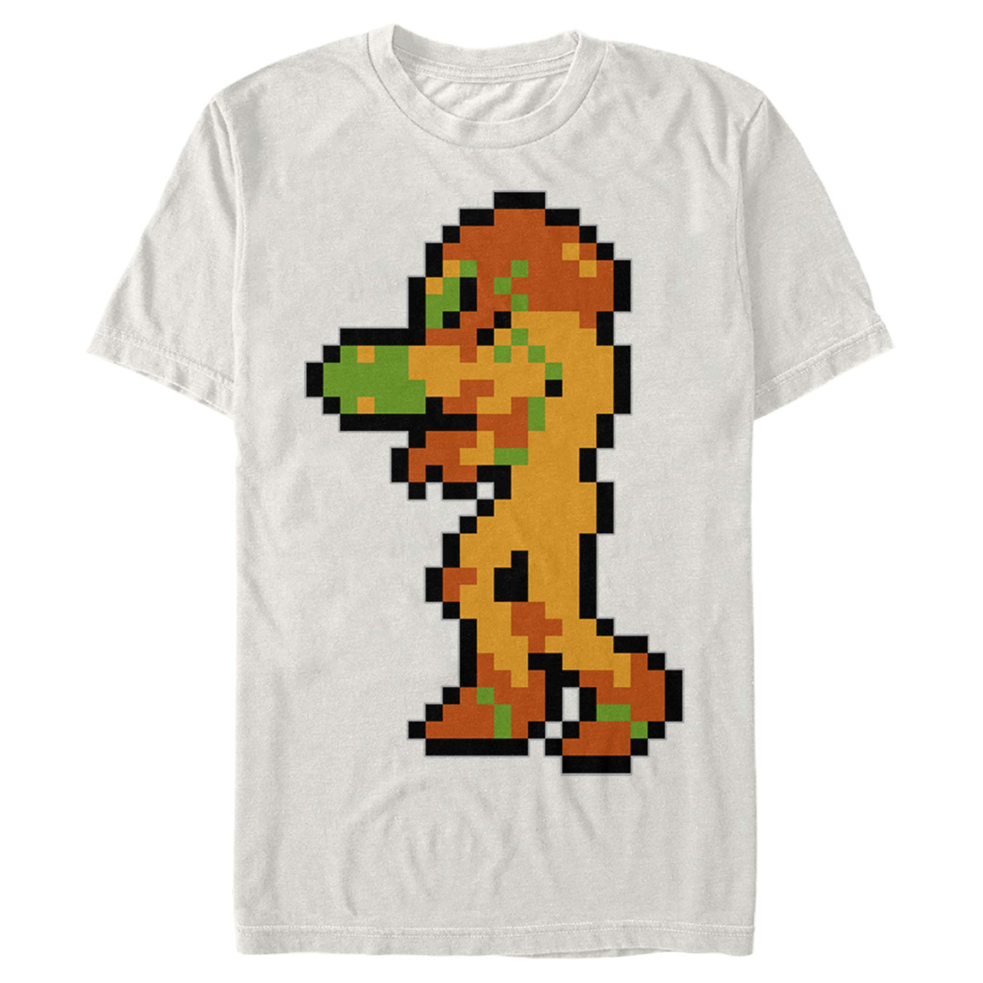 Men's Nintendo Metroid Pixel Art Samus T-Shirt - Retro Gaming Tee for Fans & Collectors - Perfect for Cosplay, Conventions & Casual Wear