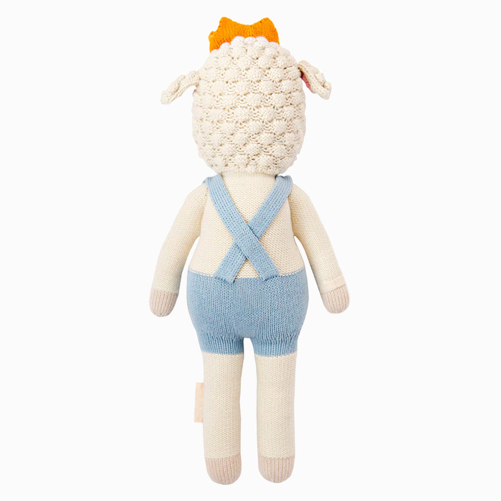 Cuddle + Kind Sebastian the Lamb Handmade Knit Doll - Donates 10 Meals to Children in Need | Perfect Gift for Babies, Kids & Nursery Decor