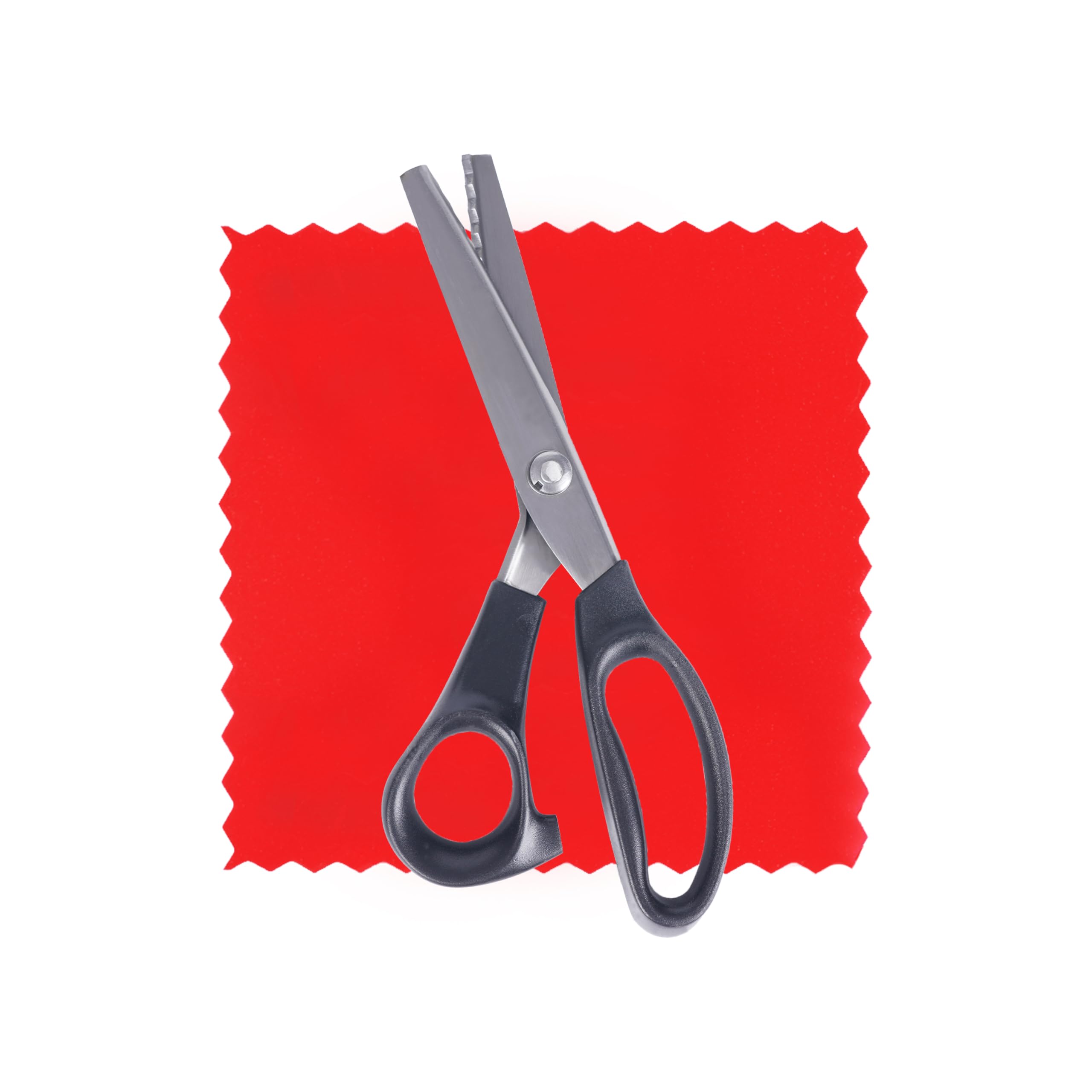 4-Piece Zig Zag & Scalloped Scissors Set - Small (3mm) & Large (7mm) Pinking Shears for Sewing, Fabric Cutting, Quilting & DIY Crafts - 9-Inch Professional Dressmaking Scissors - Perfect for Sewing Projects, Fabric Edges & Crafting