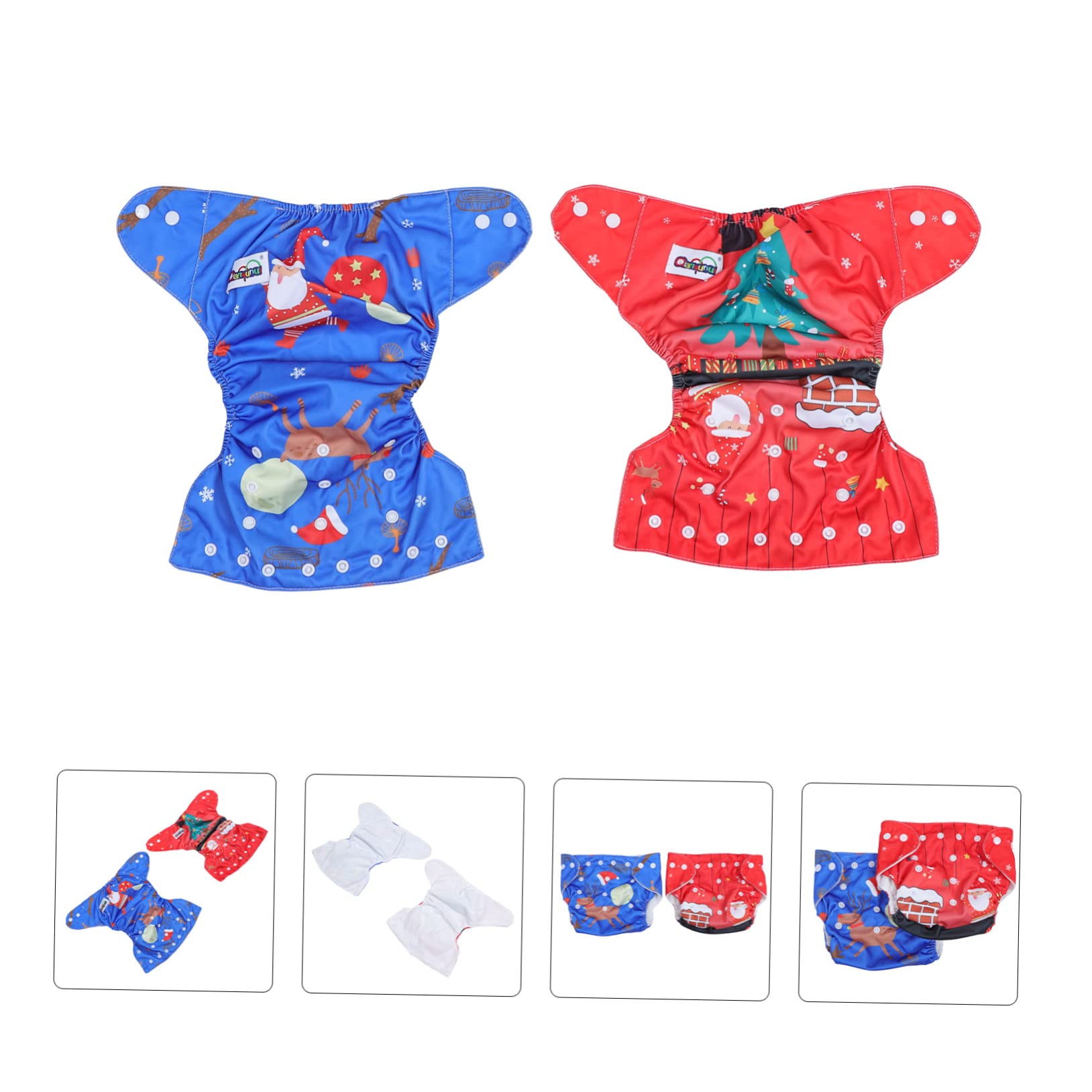 Totority 16 Pcs Monkey Diaper Training Pants - Waterproof Cloth Christmas Outfit for Toddlers | Perfect for Potty Training, Holiday Photos & Playtime