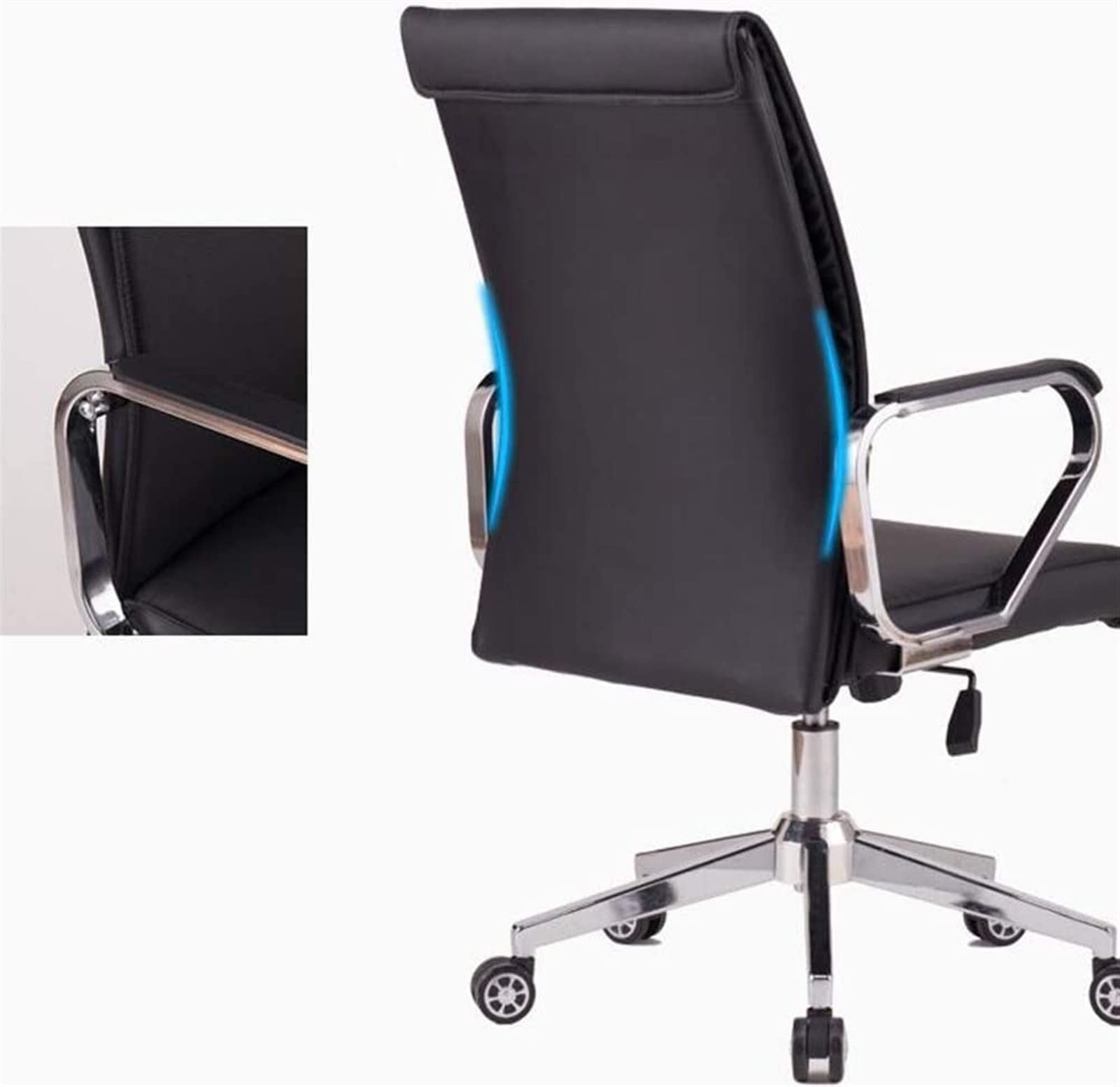 Ergonomic Office Chair - Adjustable Computer Desk Chair with Lumbar Support, Folding Armrests & Breathable Mesh Back - Perfect for Home Office, Gaming & Outdoor Camping (Black)