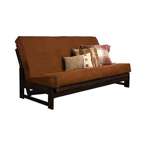 Premium Kodiak Full-Size Futon Cover - Soft Suede Chocolate Fabric for Sofa Bed, Couch & Daybed - Durable & Stylish Home Decor for Living Room, Dorm & Guest Room
