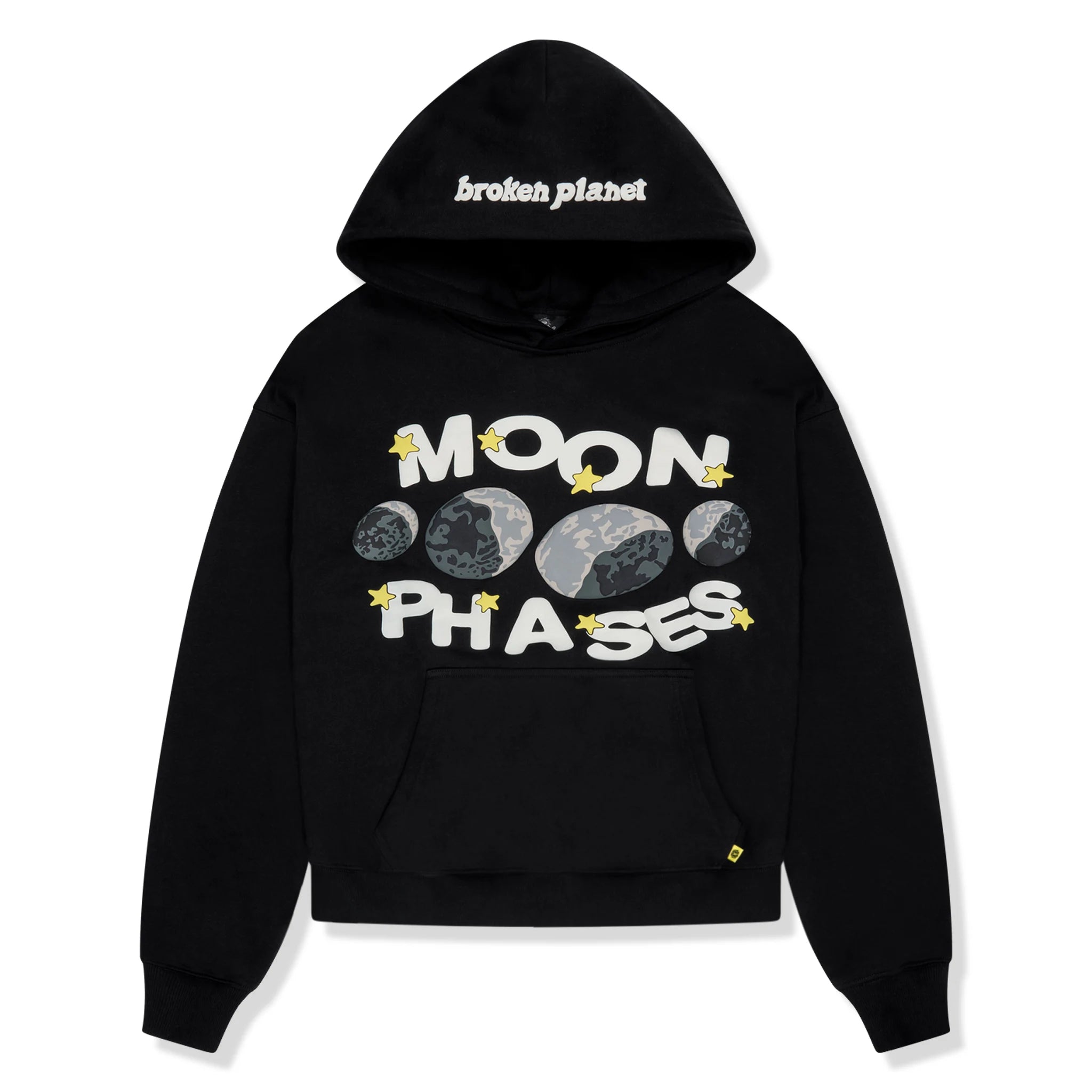 Broken Planet Midnight Black Moon Phases Hoodie - Stylish Unisex Pullover for Streetwear & Casual Outfits - Perfect for Night Out, Music Festivals & Urban Fashion