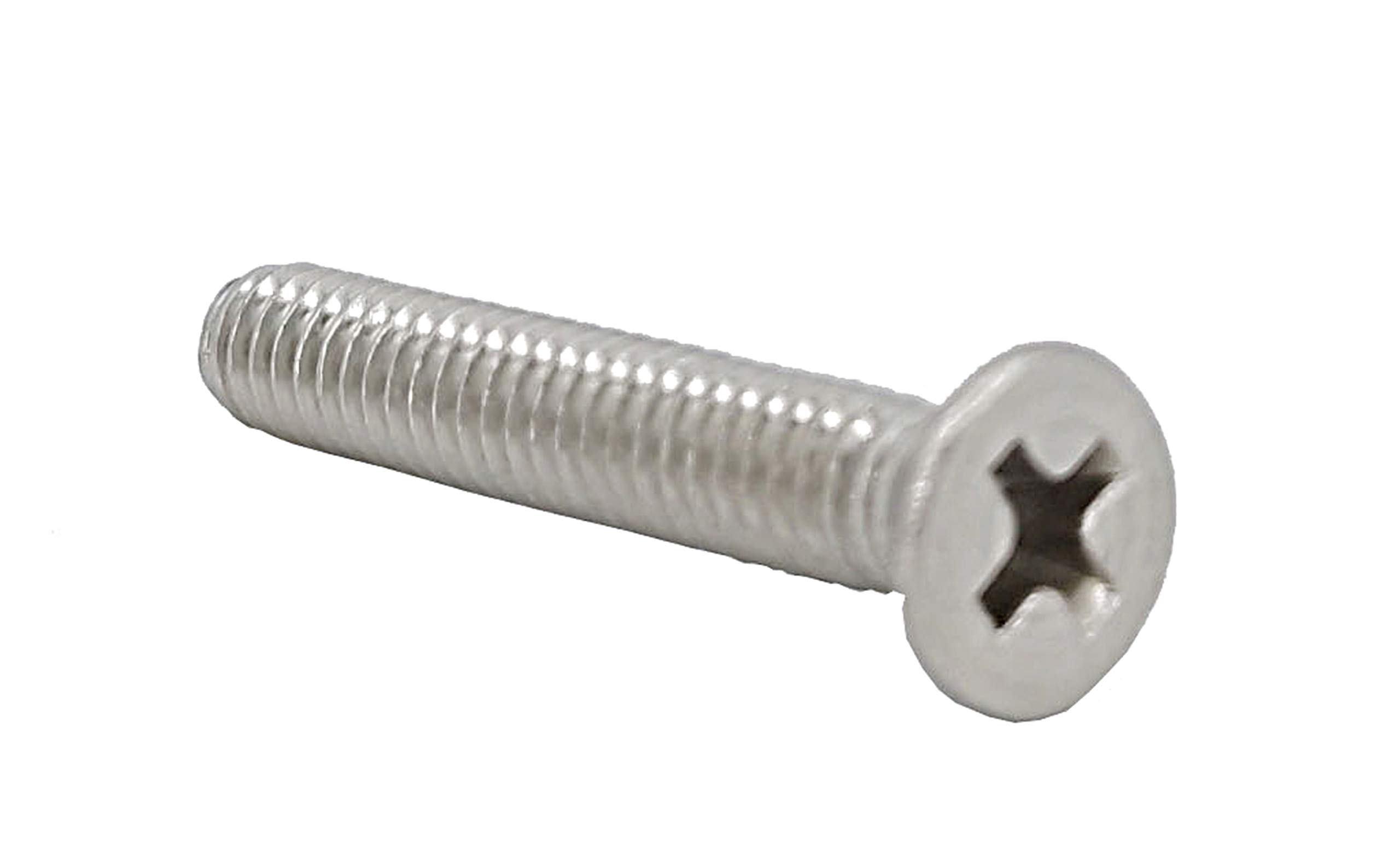 FixtureDisplays® 8-32 x 1 Inch Stainless Steel Flat Head Machine Screws - Phillips Drive, Full Thread, 18-8 Grade - Perfect for DIY Projects, Furniture Assembly, and Industrial Applications