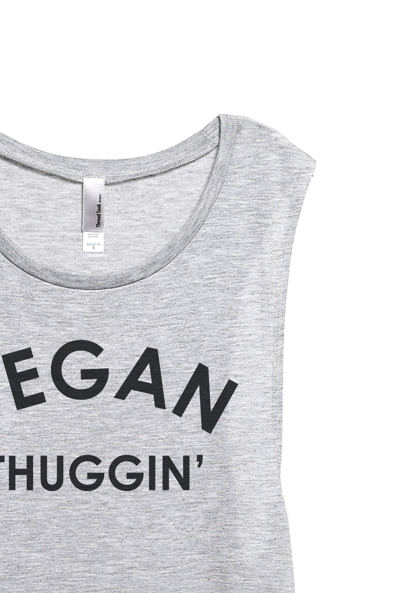 Vegan Thuggin Women's Sleeveless Muscle Tank Top - Soft Stretchy Workout Tee for Gym, Yoga & Streetwear Fashion