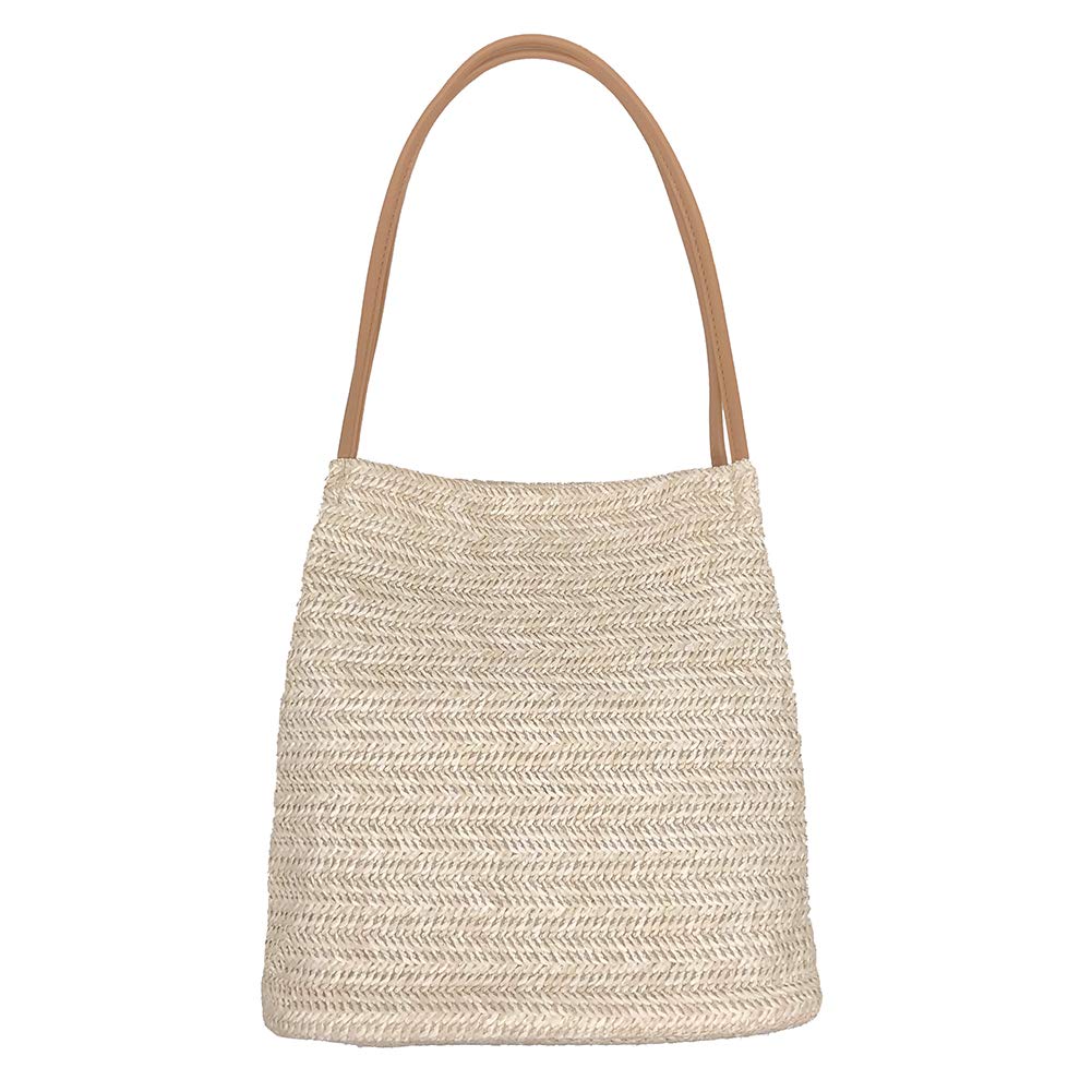 Aphoraeny Straw Beach Bag for Women - Large Tote Handbag with Bucket Design, Summer Shoulder Purse for Pool, Travel, Shopping & Outdoor Activities