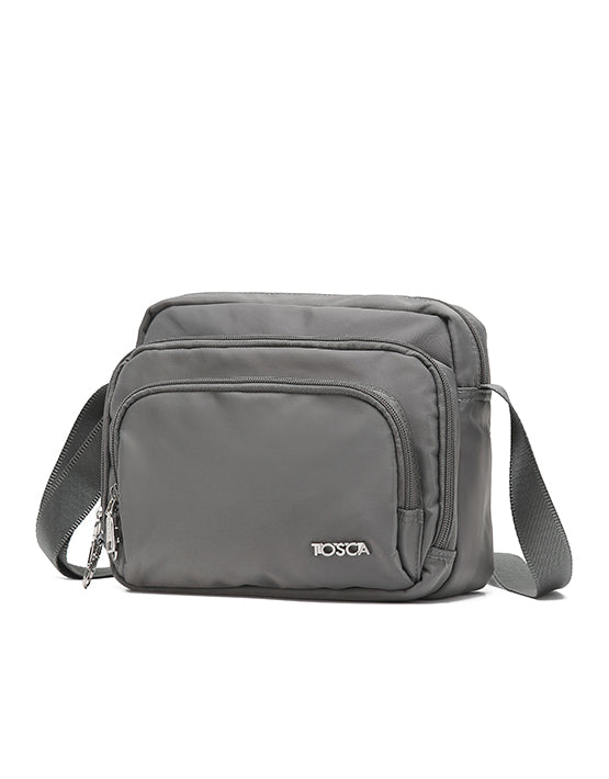 Tosca TCA952 Anti-Theft Shoulder Bag for Women & Men - Lightweight Travel Crossbody Purse with RFID Blocking - Perfect for Commuting, Shopping & Outdoor Adventures (Khaki)