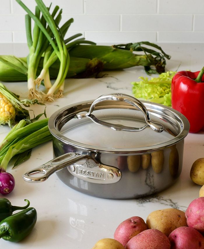 Premium Nanobond Nonstick Saucepan with Glass Lid - 2 Quart, PFOA-Free, Induction Compatible - Perfect for Boiling, Simmering & Cooking Sauces, Pasta & Rice