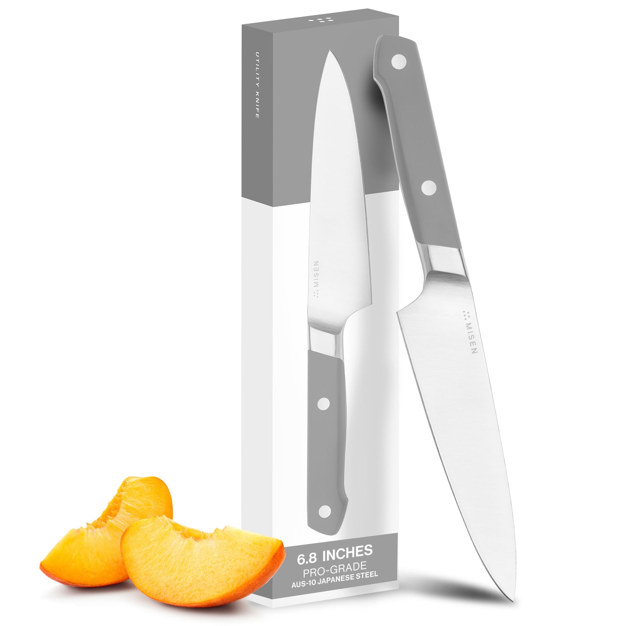 Misen Ultimate 6.8 Inch Chef's Knife - Professional Japanese Stainless Steel Kitchen Knife with High Carbon German-Japanese Hybrid Blade - Perfect for Slicing, Dicing & Food Prep - Ideal for Home Chefs & Culinary Enthusiasts