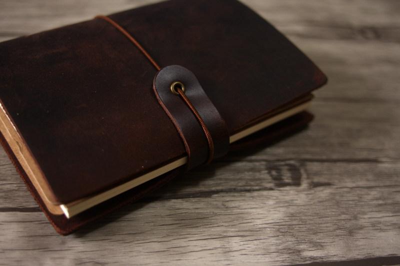 Personalized Rustic Leather Traveler's Notebook - Custom Name Journal for Writing, Sketching & Planning - Perfect for Travel, Work & Daily Use
