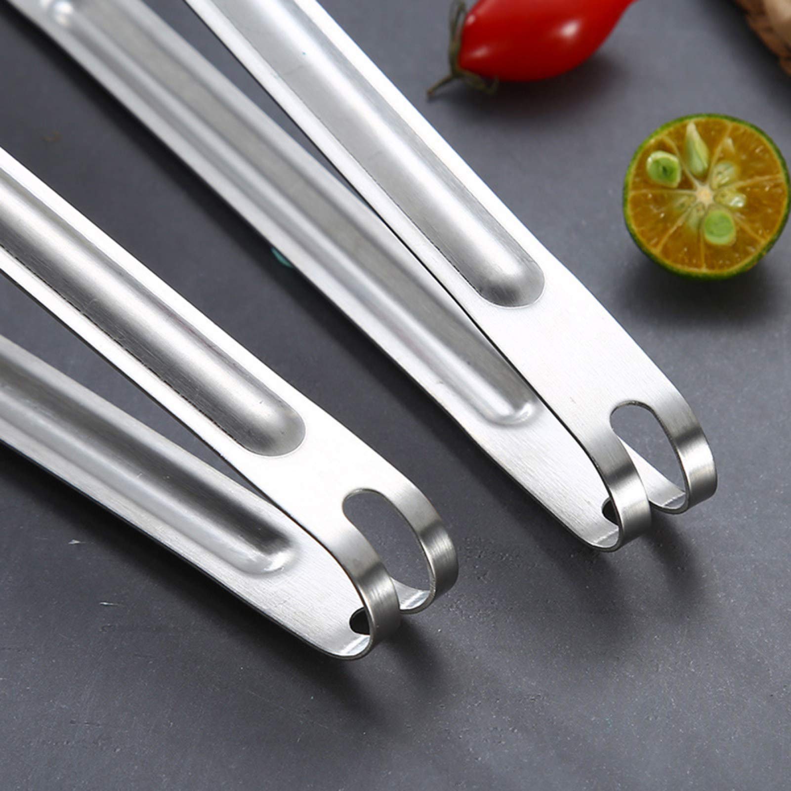 18Inch Stainless Steel Food Tongs - Durable Kitchen Cooking Tool for BBQ, Salad, Steak, and Meat Handling - Perfect for Grilling, Serving, and Food Prep