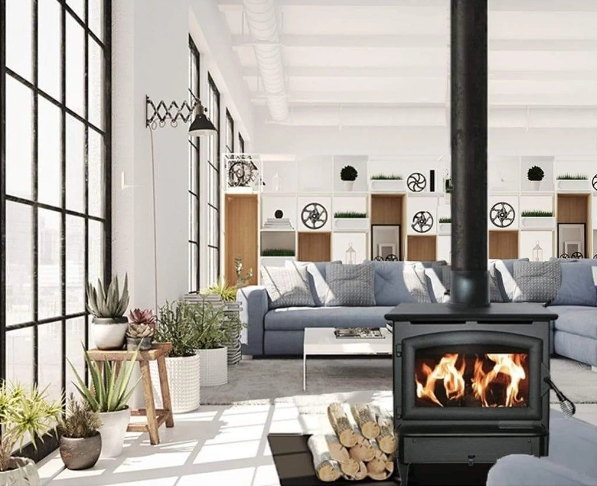 Buck Stove Model 21 NC Wood Stove - Freestanding or Insert Fireplace for Home Heating | Indoor & Cabin Use