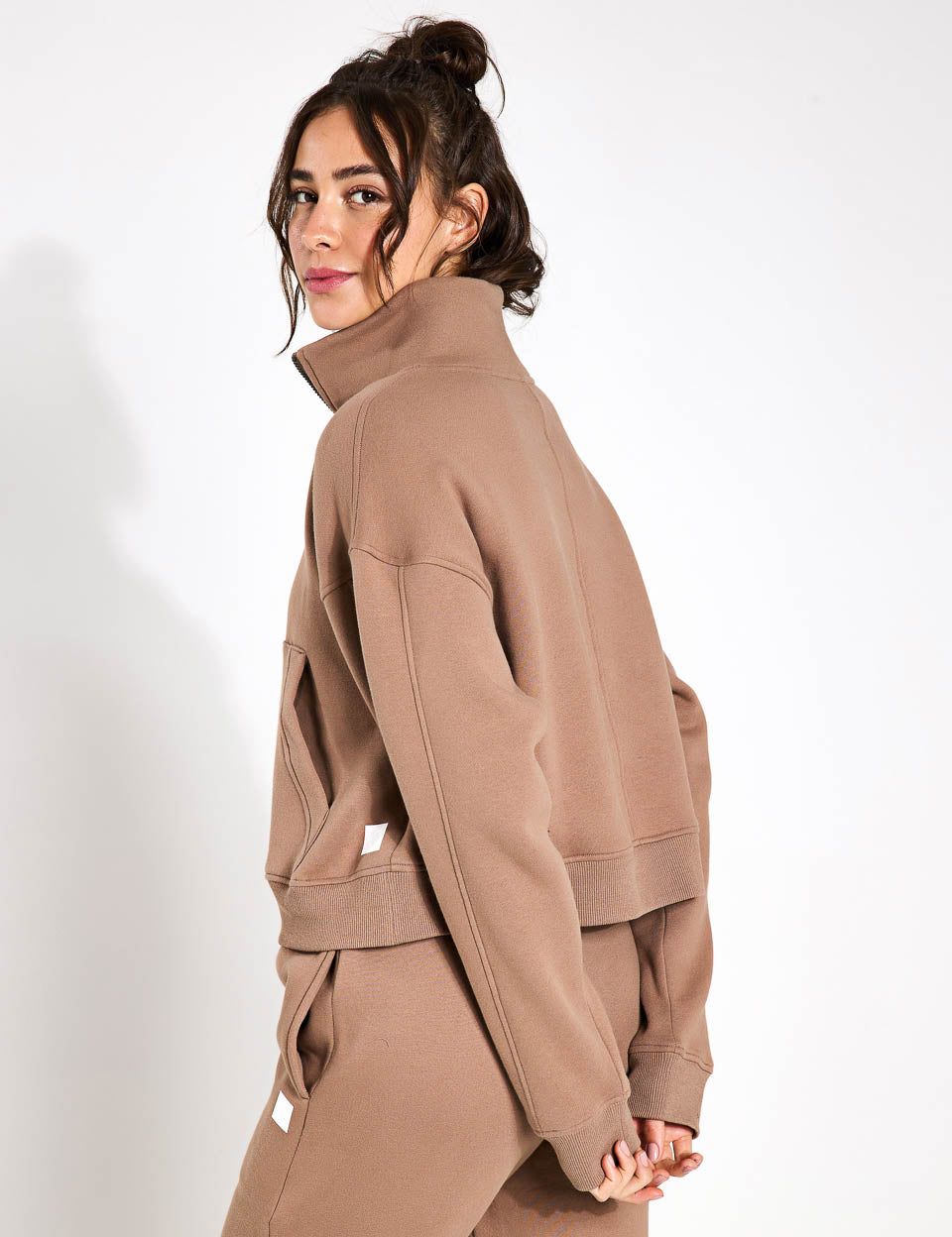 Rihanna Women's 2-Piece Outfit Set in Taupe - Casual Lounge Wear for Home, Travel & Everyday Comfort