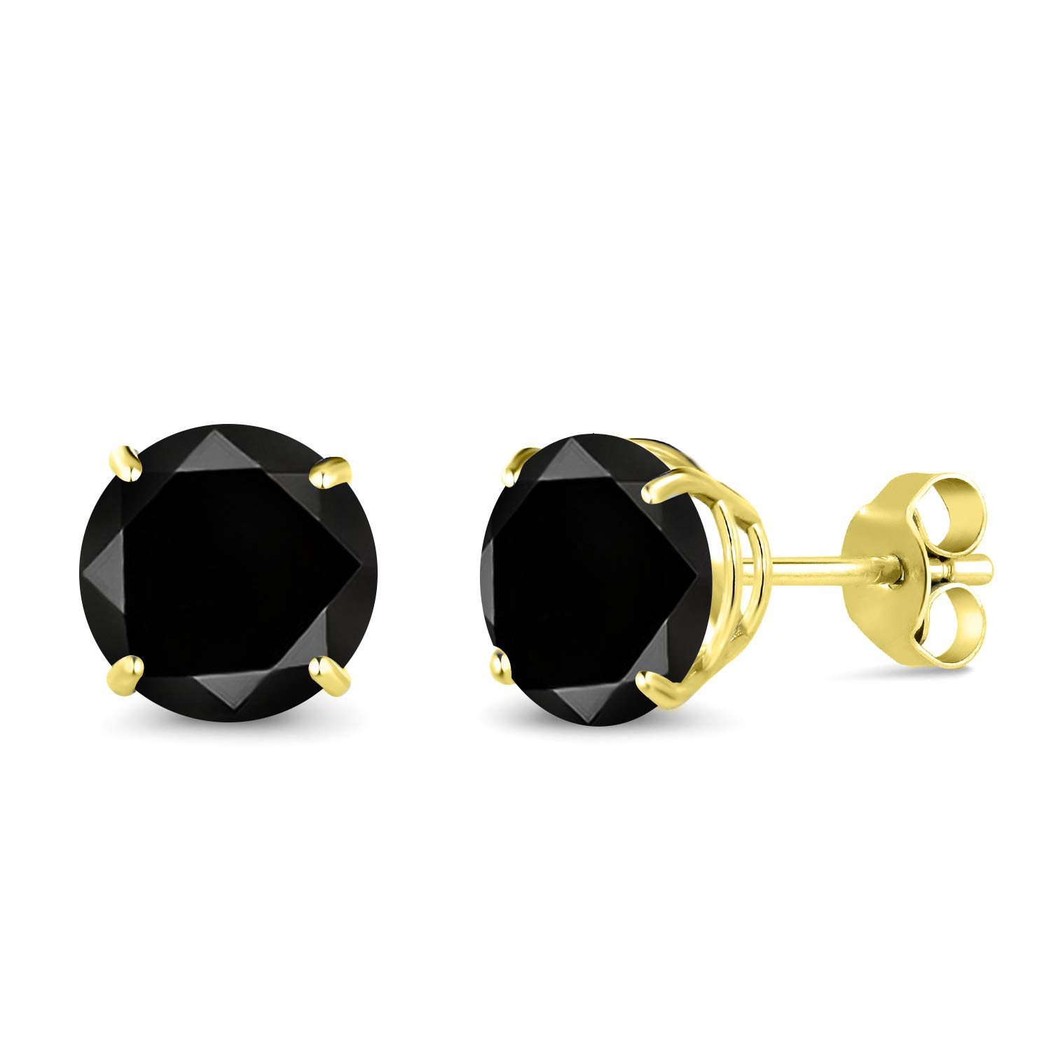 10K Yellow Gold Round 7MM Gemstone Birthstone Stud Earrings for Women & Men - Perfect Gift for Anniversary, Birthday & Special Occasions | Gem Stone King
