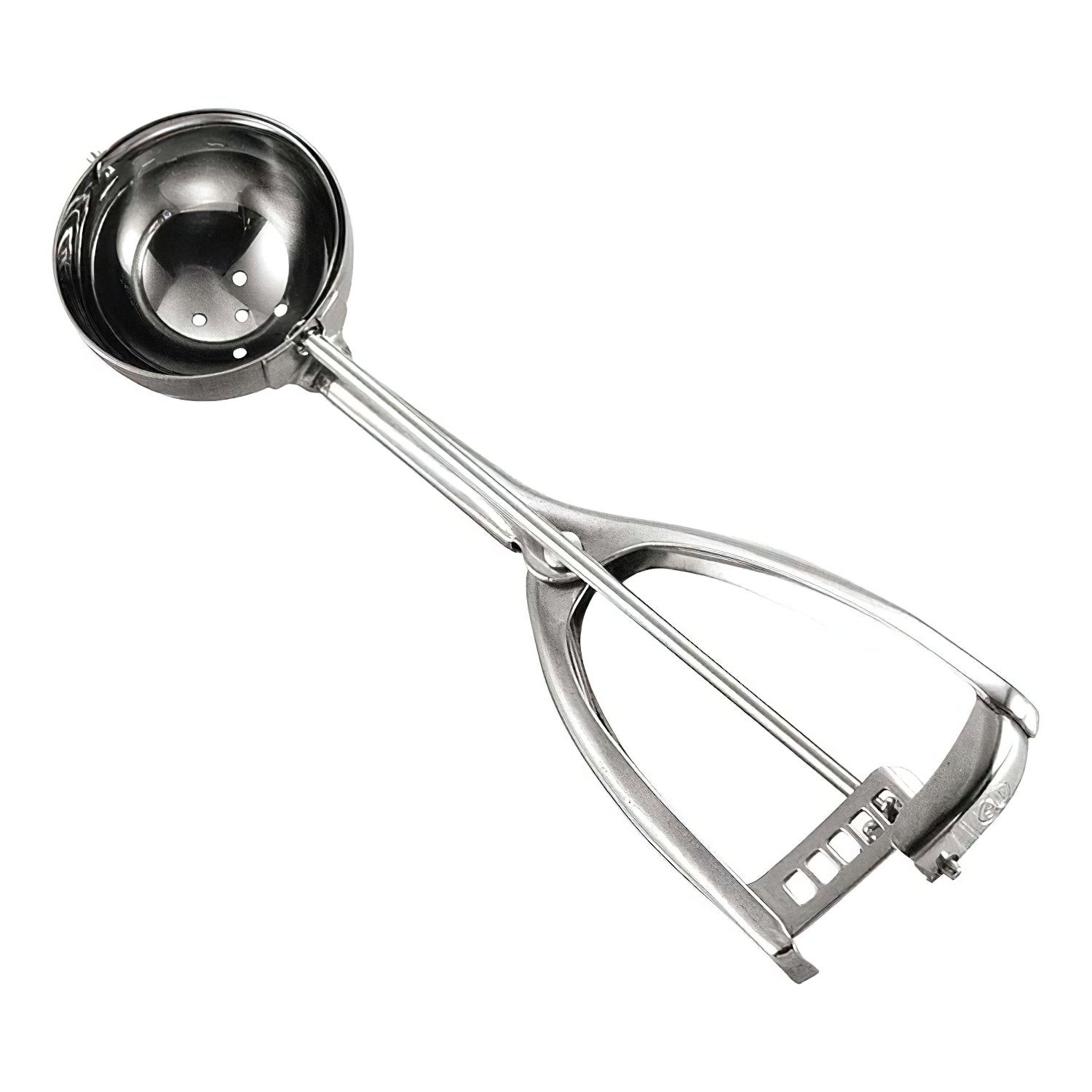 Premium Stainless Steel Ice Cream Scoop with Perforated Design - Durable & Non-Slip Handle for Smooth Scooping - Perfect for Ice Cream Parlors, Home Kitchens, and Dessert Shops