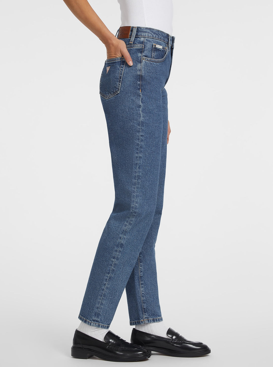 Guess G06 High Waist Mom Jeans for Women - Vintage Denim Stretch Skinny Jeans | Perfect for Casual Wear, Date Night & Everyday Outfits