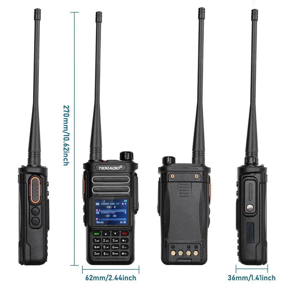 TD DP738 10W DMR Digital/Analog Two-Way Radio with GPS - Long Range Handheld Walkie Talkie for Outdoor Adventures, Construction Sites & Emergency Communication