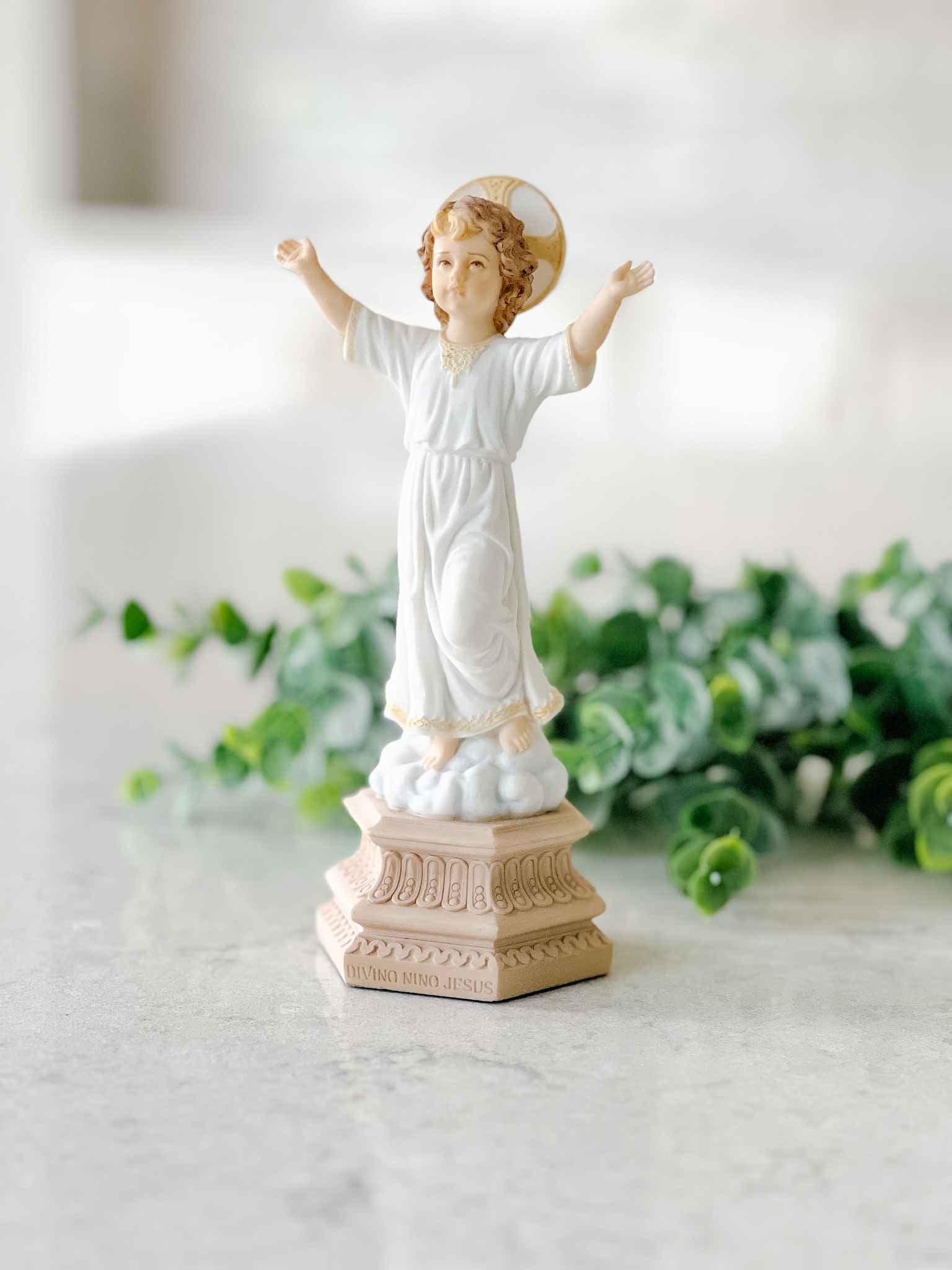 Divine Baby Jesus Statue - Handcrafted Religious Figurine for Home Altar, Christmas Decor, and Catholic Gifts